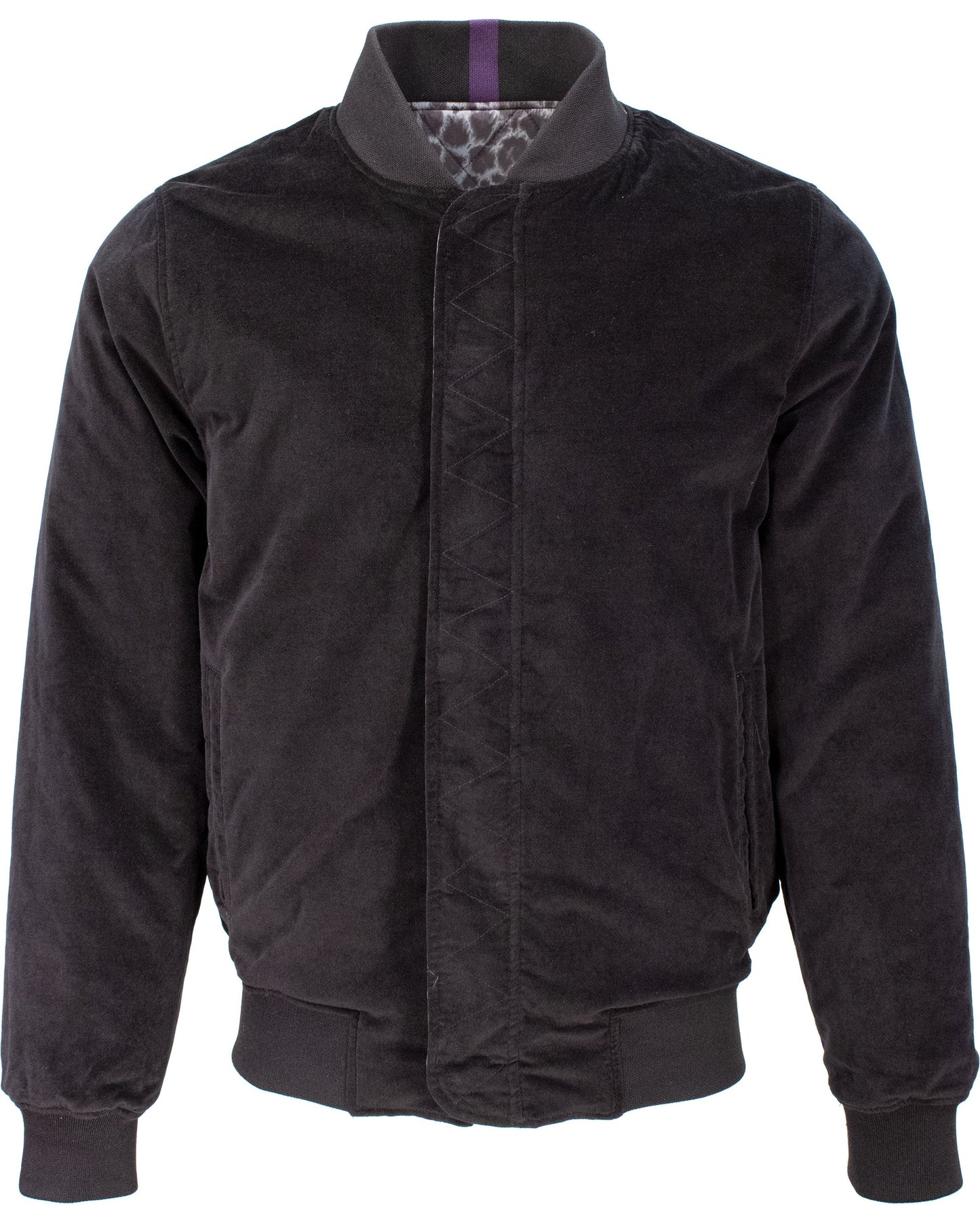 DON LEOPARD REVERSIBLE JACKET - BLACK