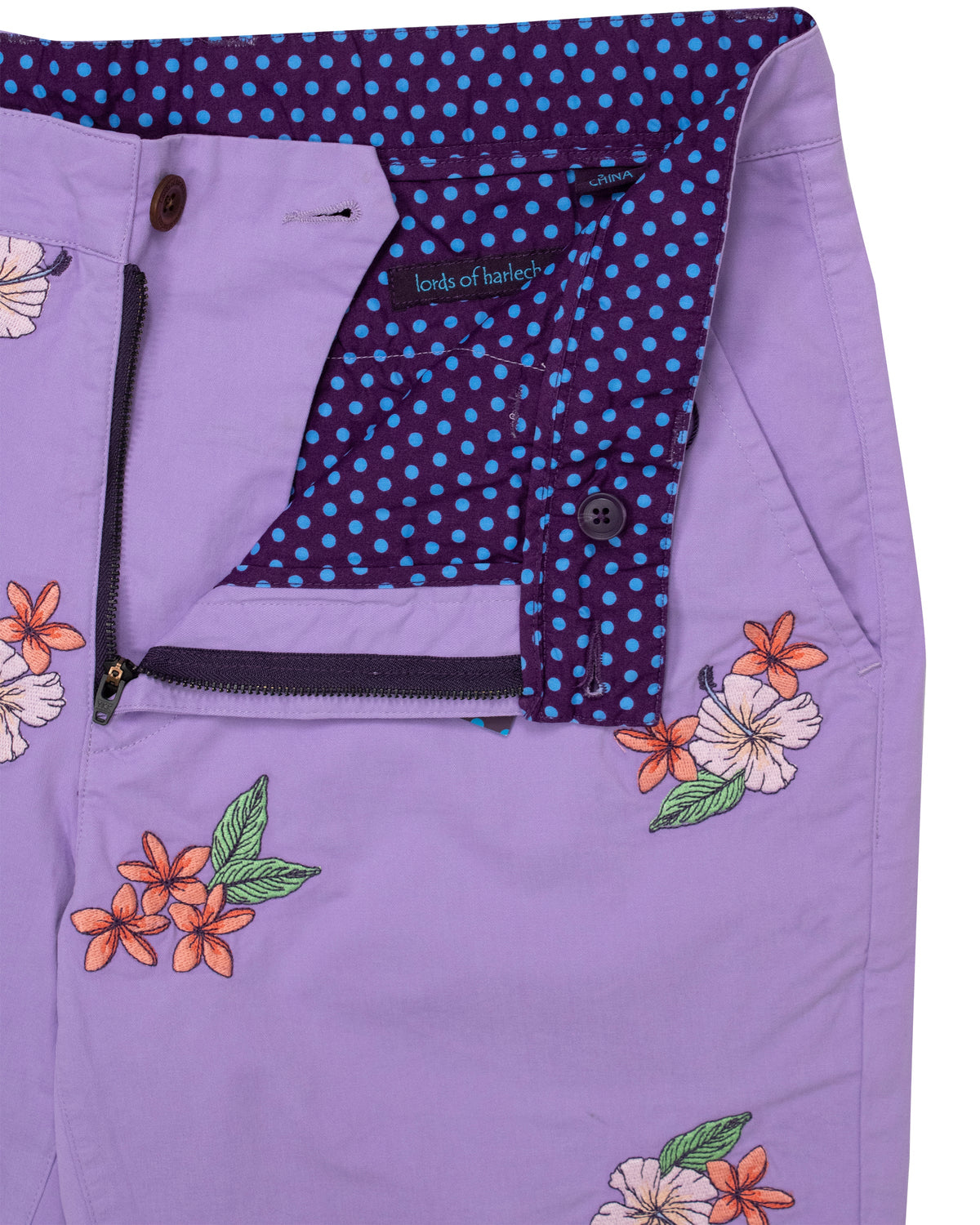 EDWARD LILAC MULTI FLOWER EMBROIDERY