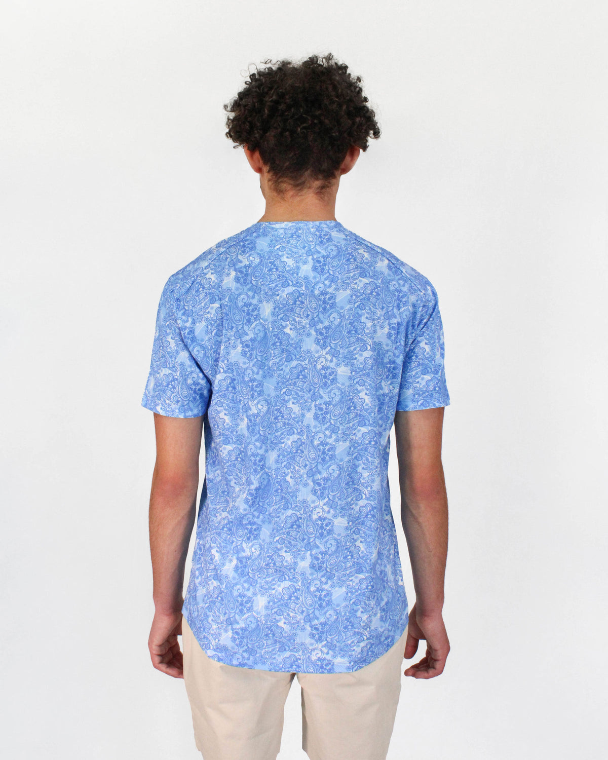 MAZE PAISLEY WAVE SHIRT IN BLUE