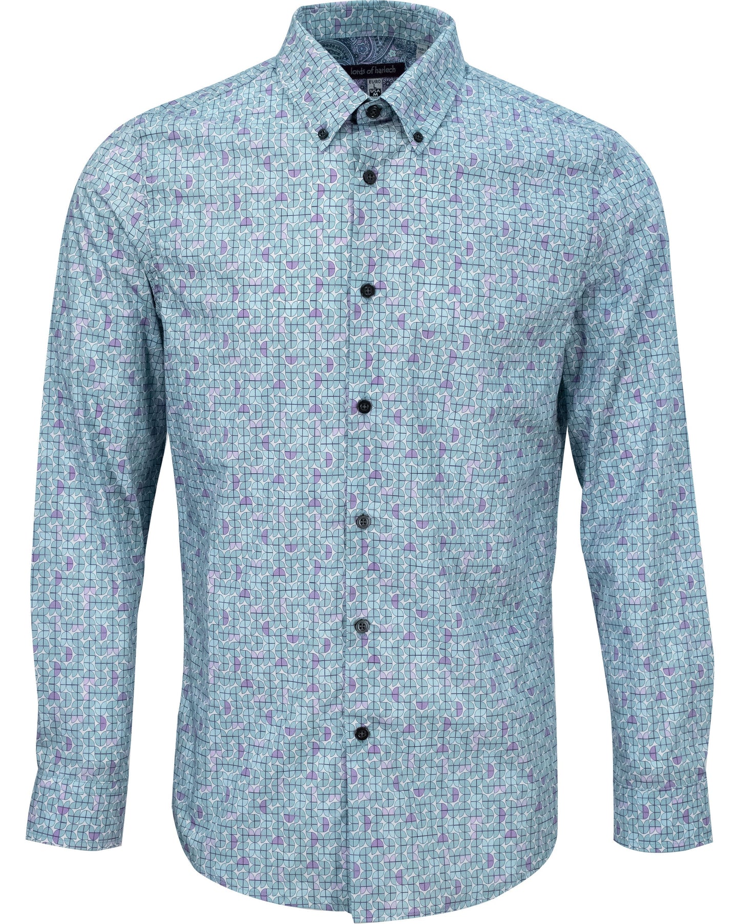 MORRIS GEO TULIP SHIRT -MINT