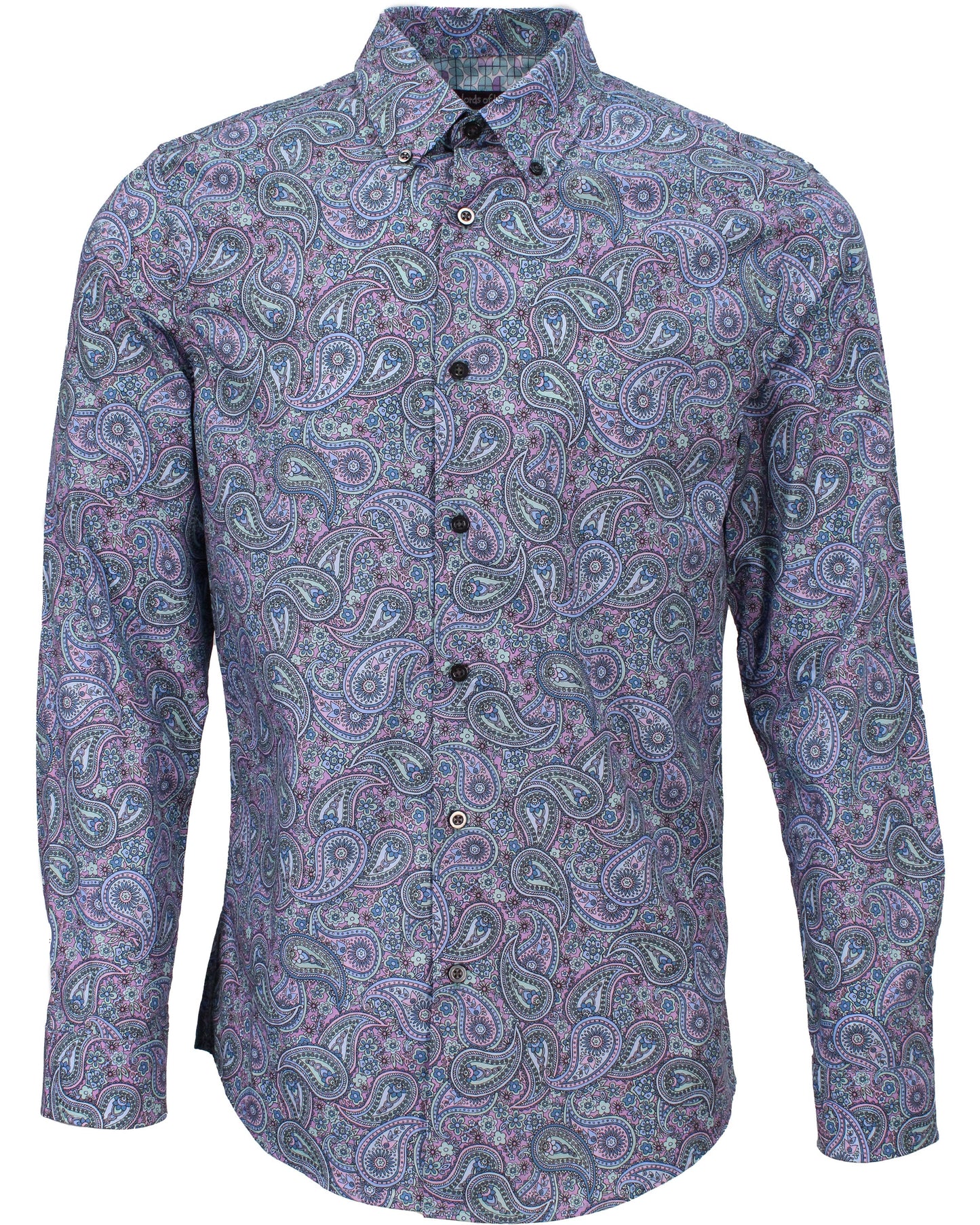 MORRIS TRIPPY PAISLEY SHIRT - LAVENDER