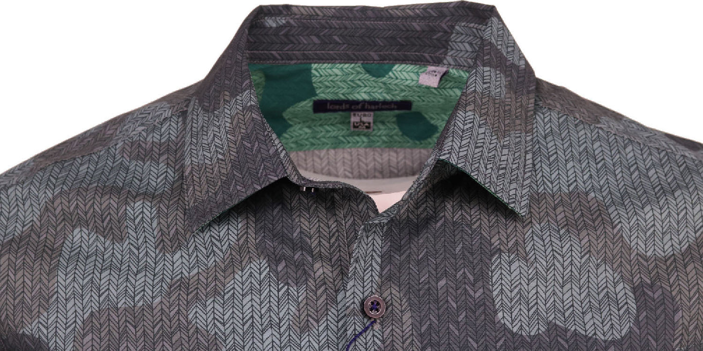 Nigel Chevron Camo Grey Shirt