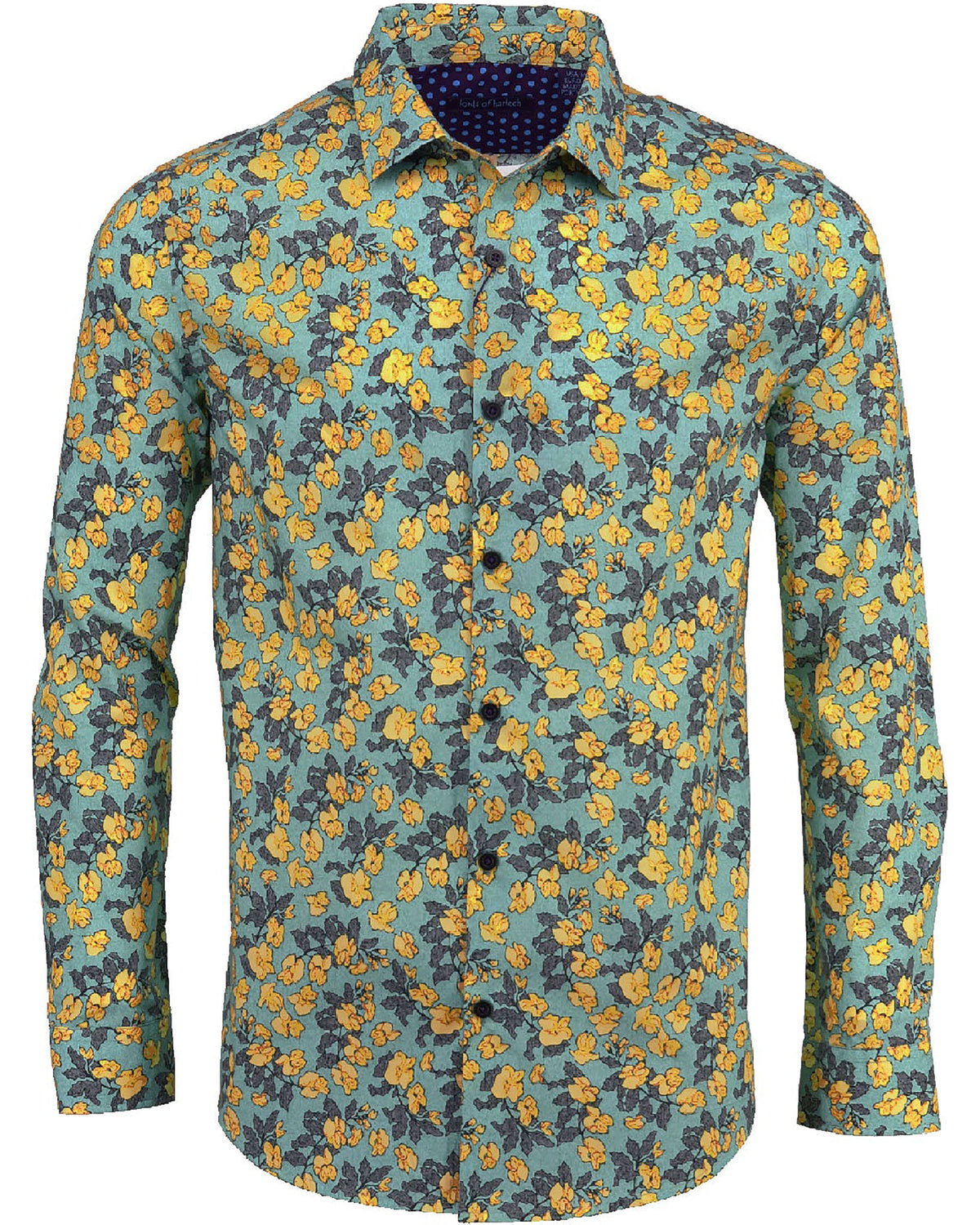 Norman Windy Flowers Teal Shirt