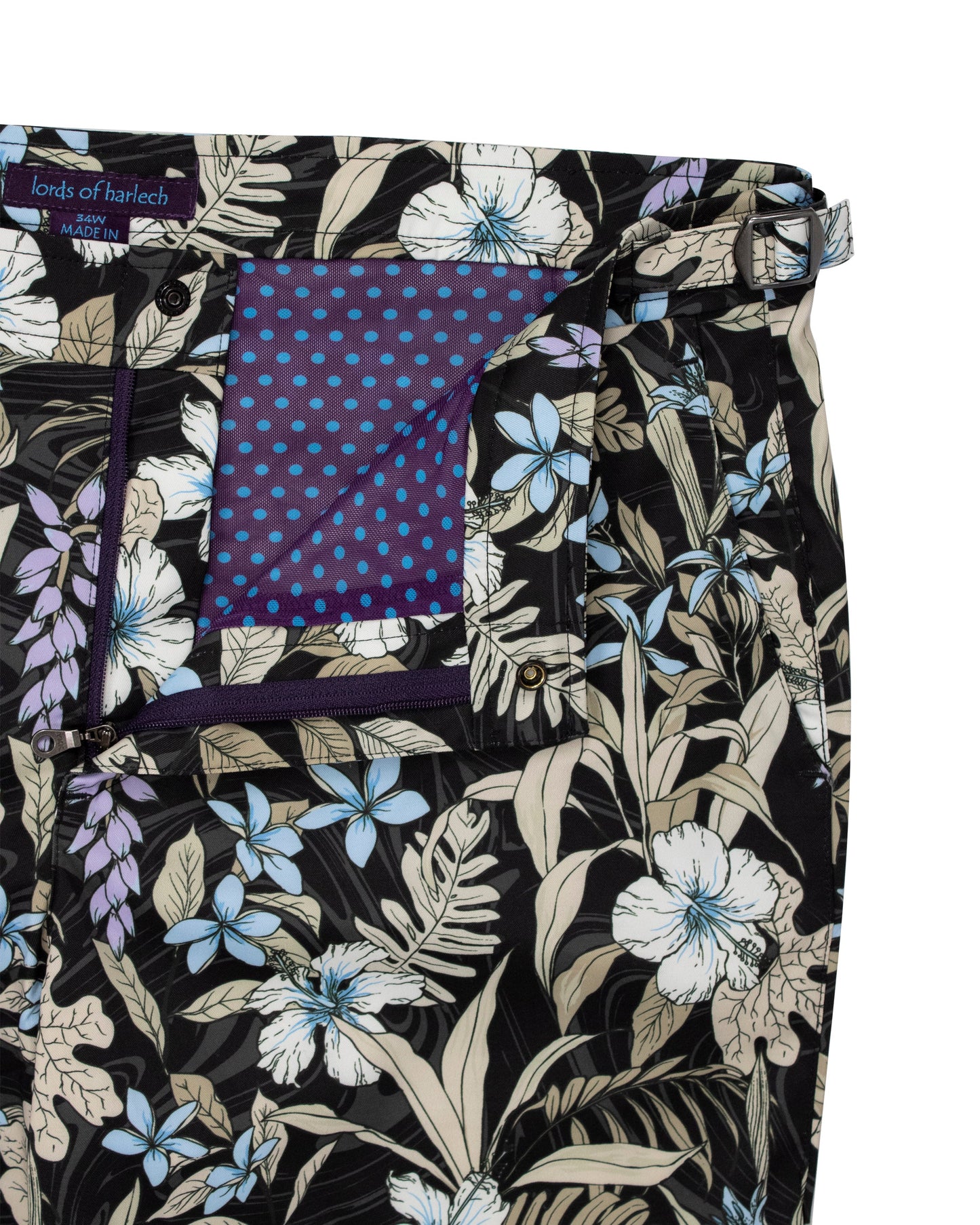 POOL SWIRL FLORAL BLACK