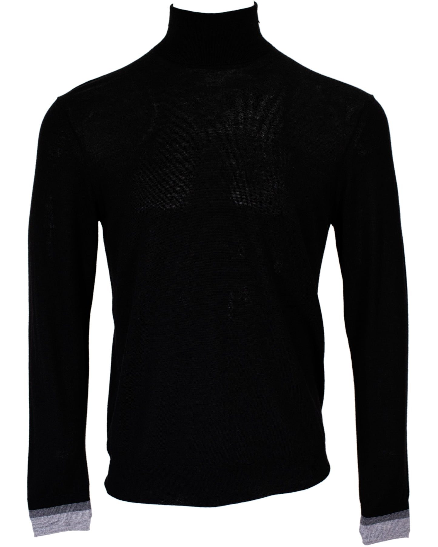 RONALD MERINO TURTLENECK SWEATER - BLACK