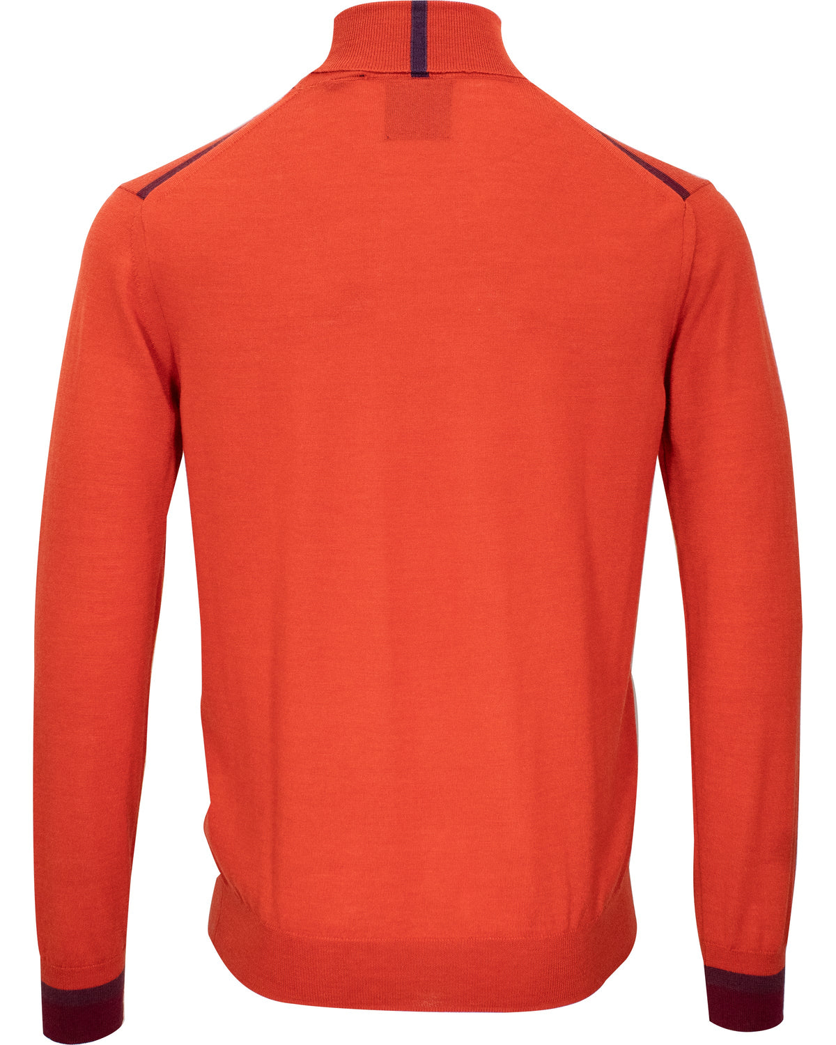 RONALD MERINO CONTRAST CUFF TURTLENECK KETCHUP