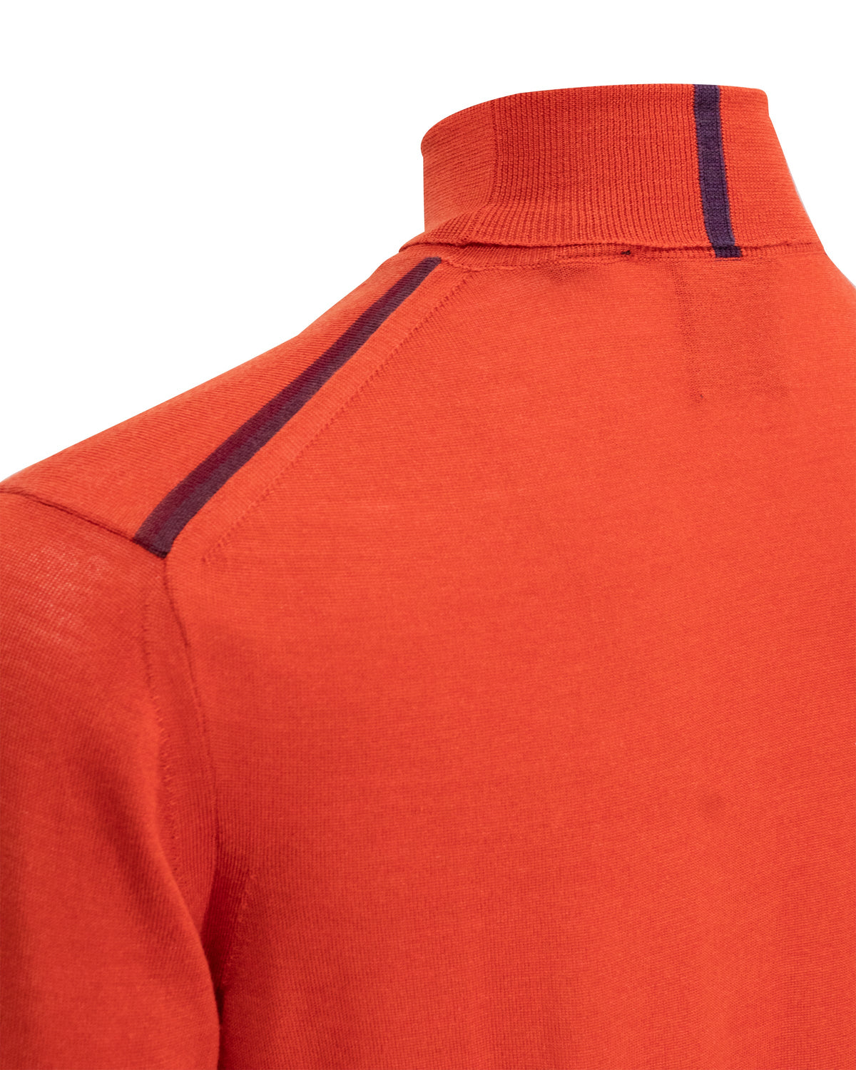 RONALD MERINO CONTRAST CUFF TURTLENECK KETCHUP