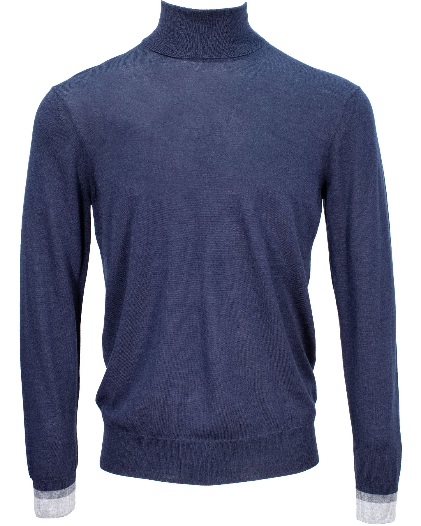 RONALD MERINO TURTLENECK SWEATER - NAVY