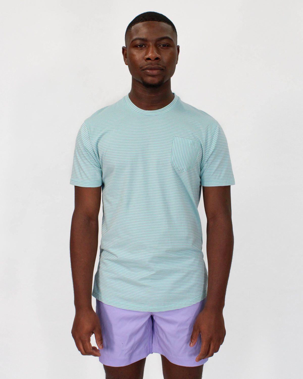 TATE LAGOON STRIPE CREW NECK TEE