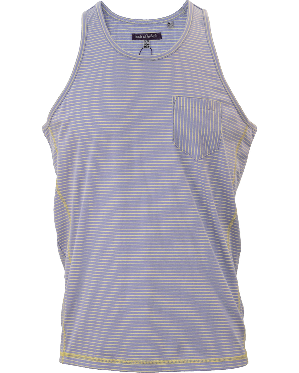 Tristan Tank Lavender and Yellow Stripe