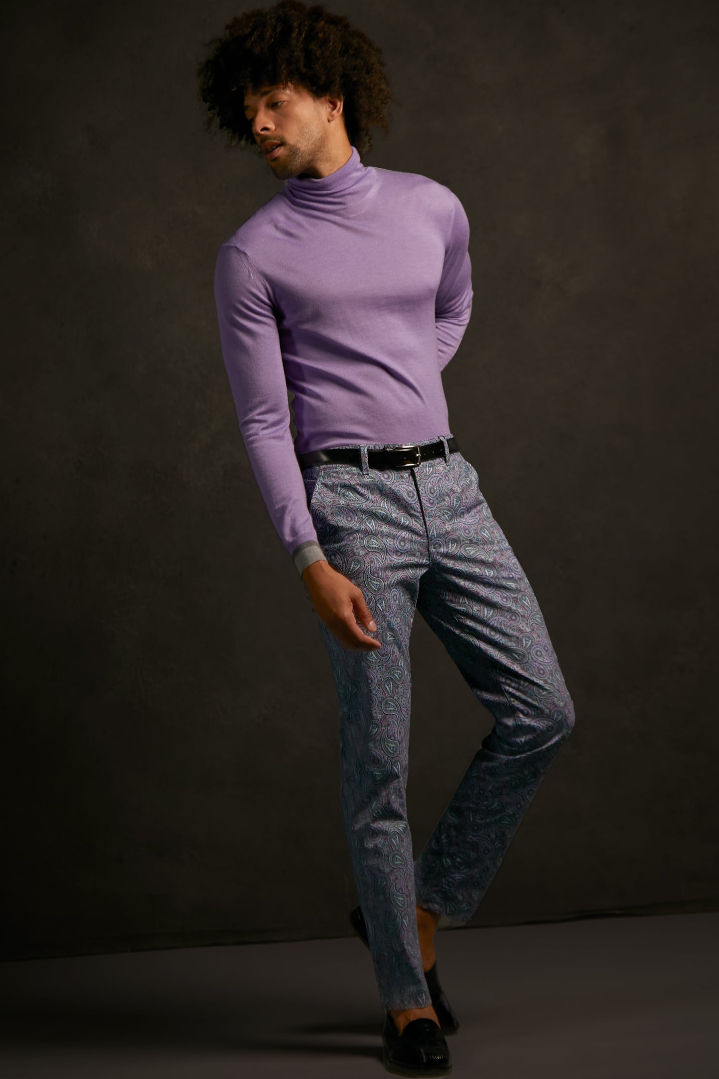 RONALD MERINO TURTLENECK SWEATER - LAVENDER