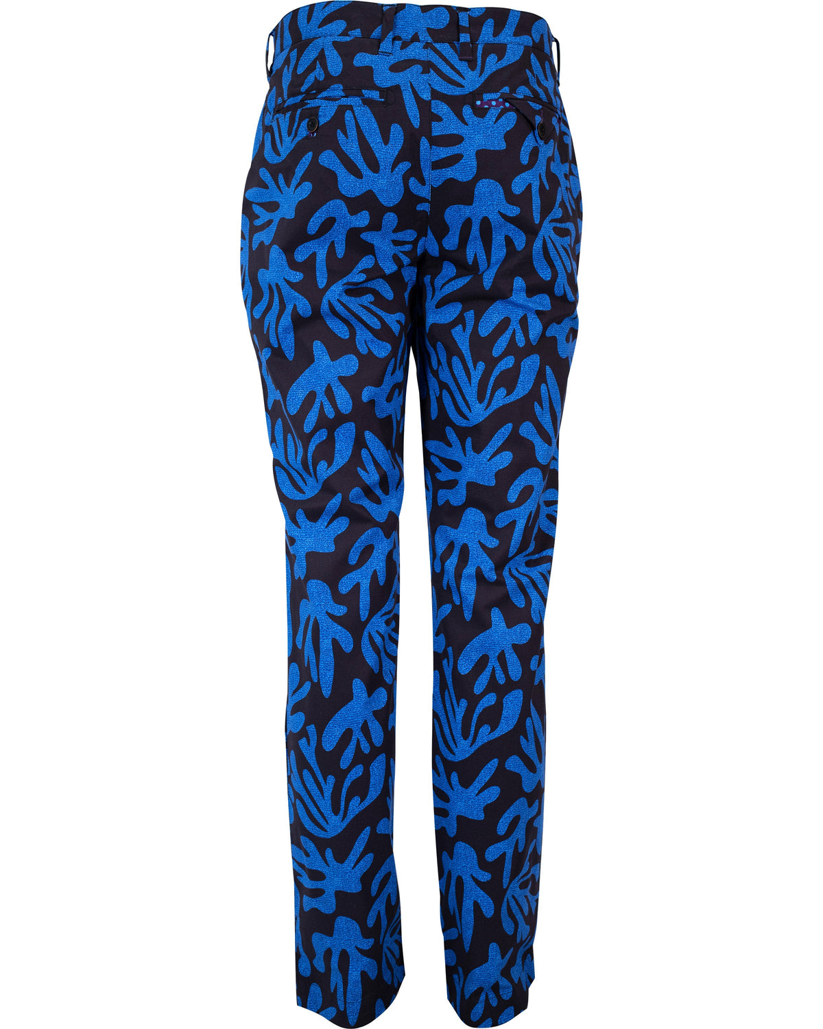 CHARLES LOOP CORAL CANVAS PANTS IN BLUE