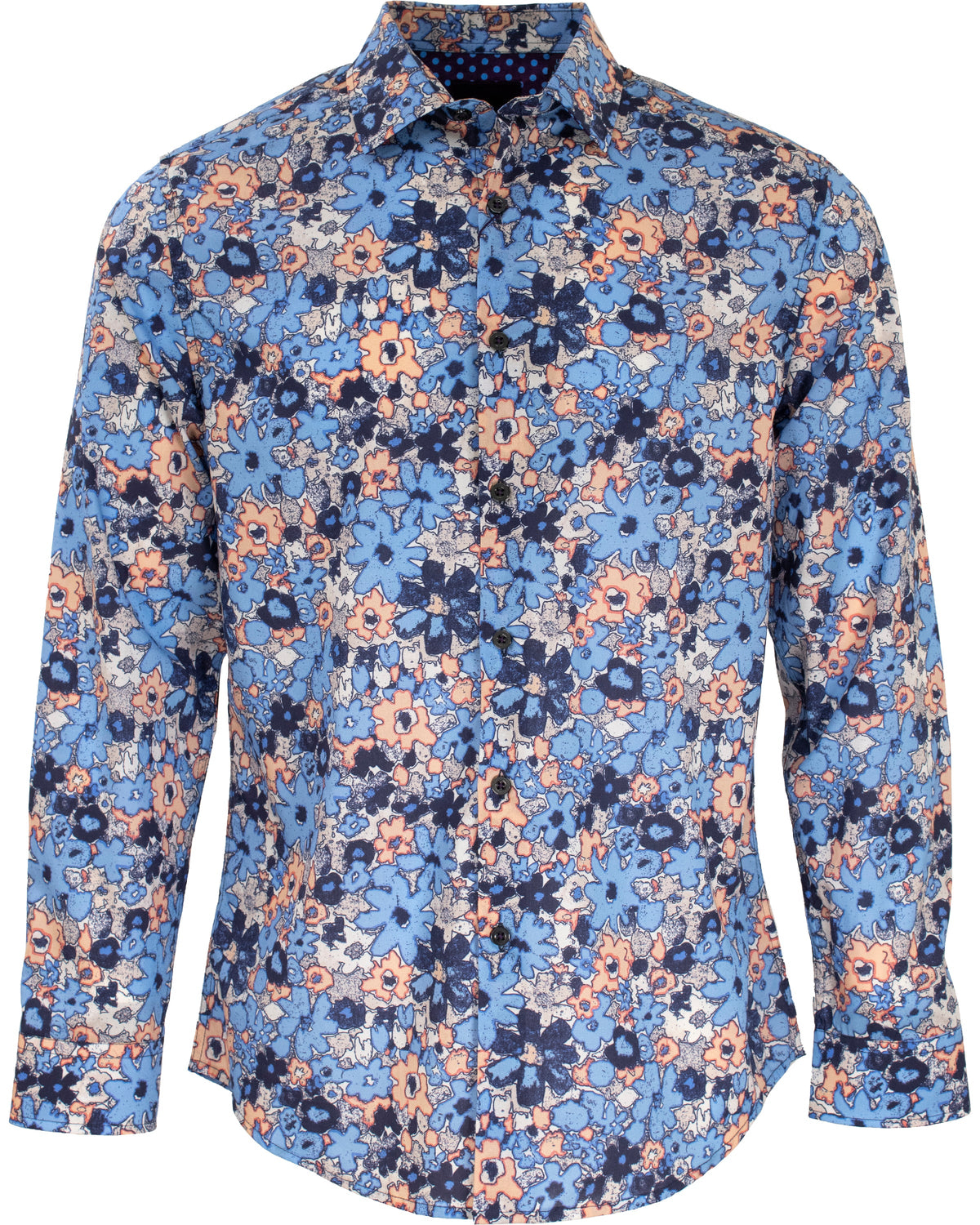 Norman Wonderbar Floral Blue Shirt