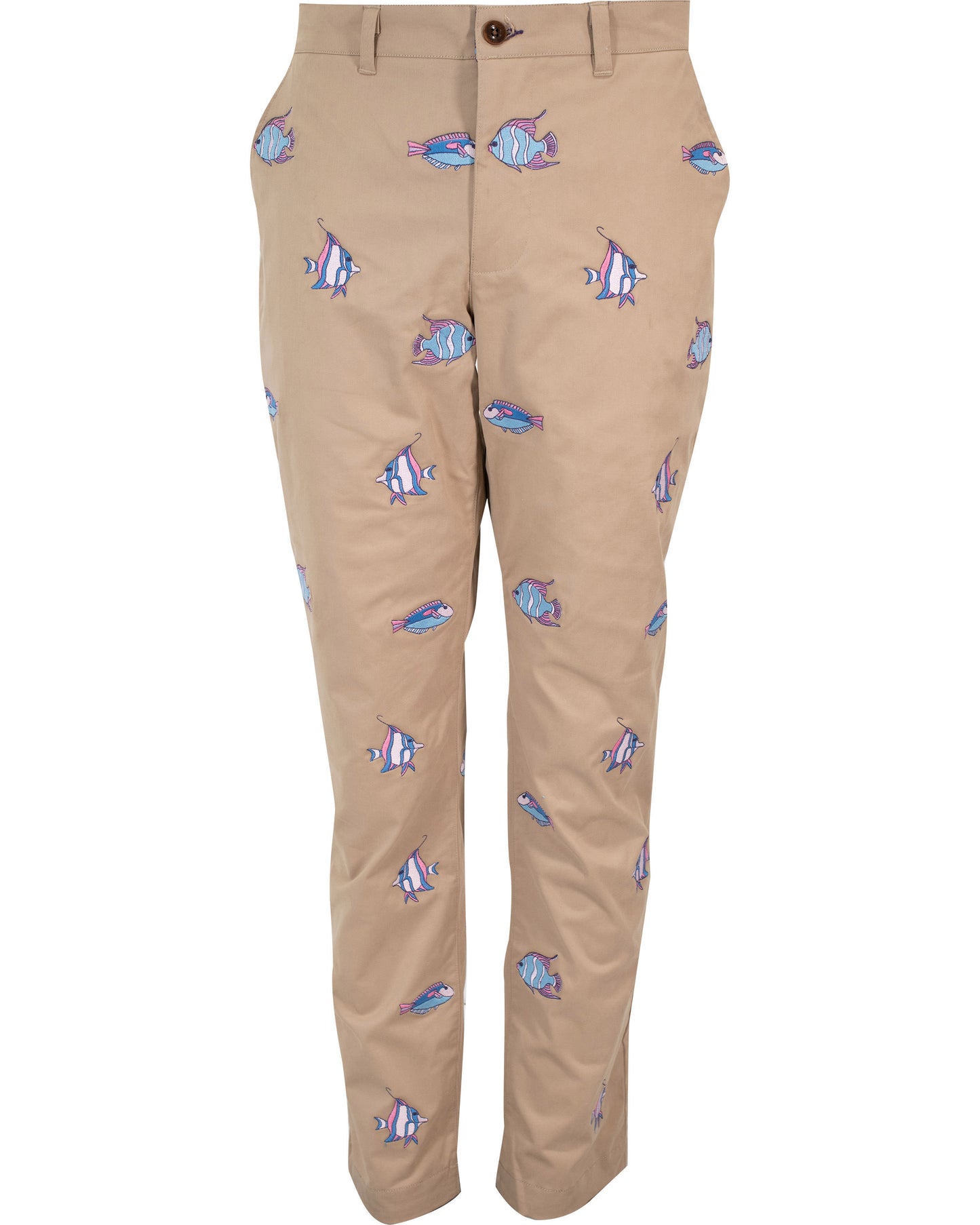 CHARLES FISH EMBROIDERY PANTS IN SAND