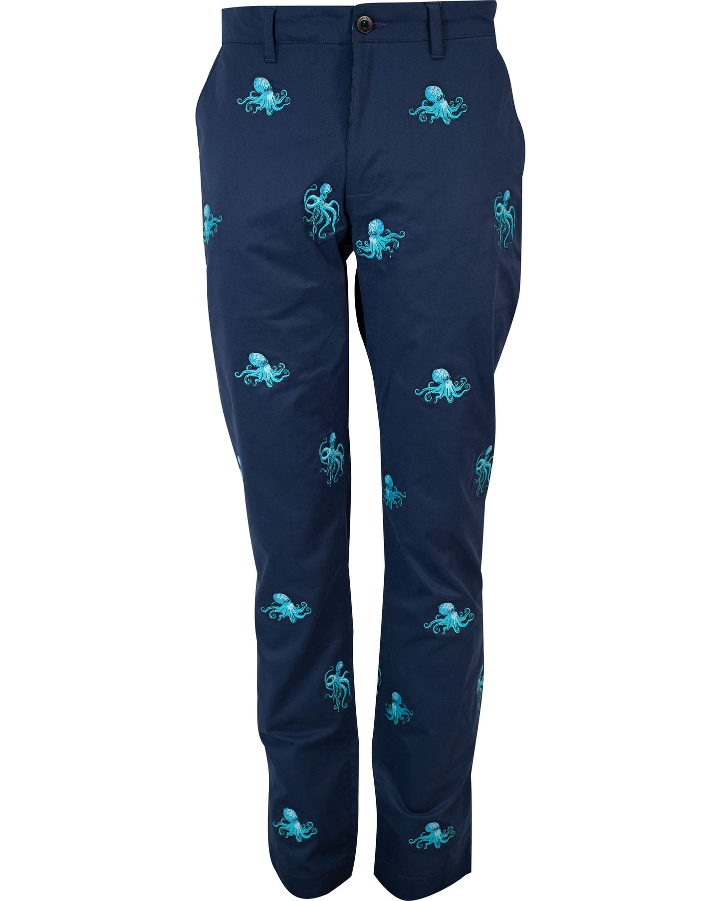 CHARLES OCTOPUS EMBROIDERY PANTS IN NAVY
