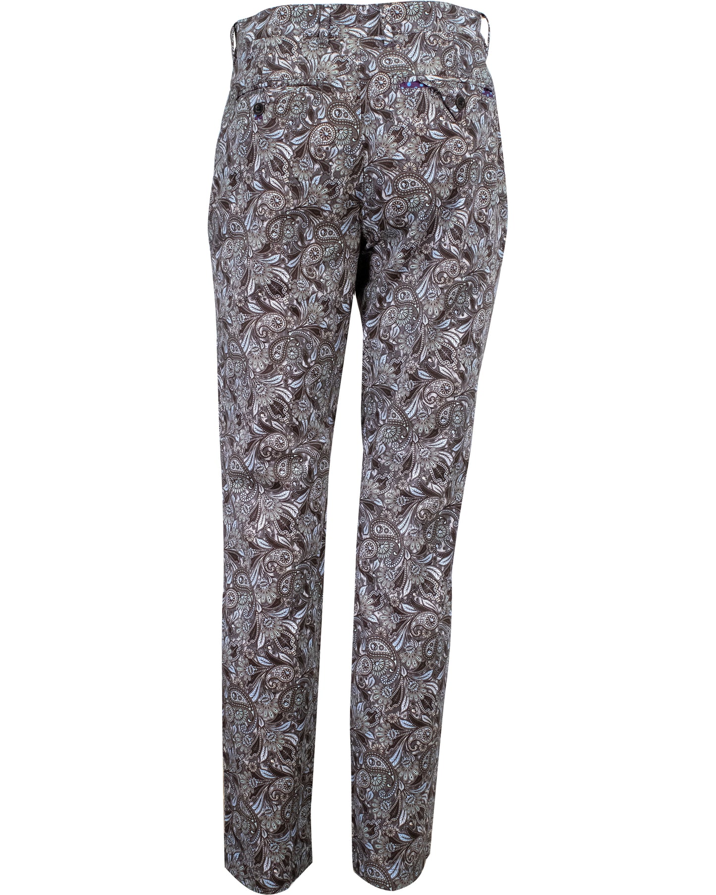 CHARLES SKULL PAISLEY PANTS - GREY