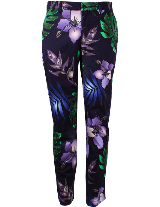 CHARLES TROPICAL EXPLOSION PANT - NAVY
