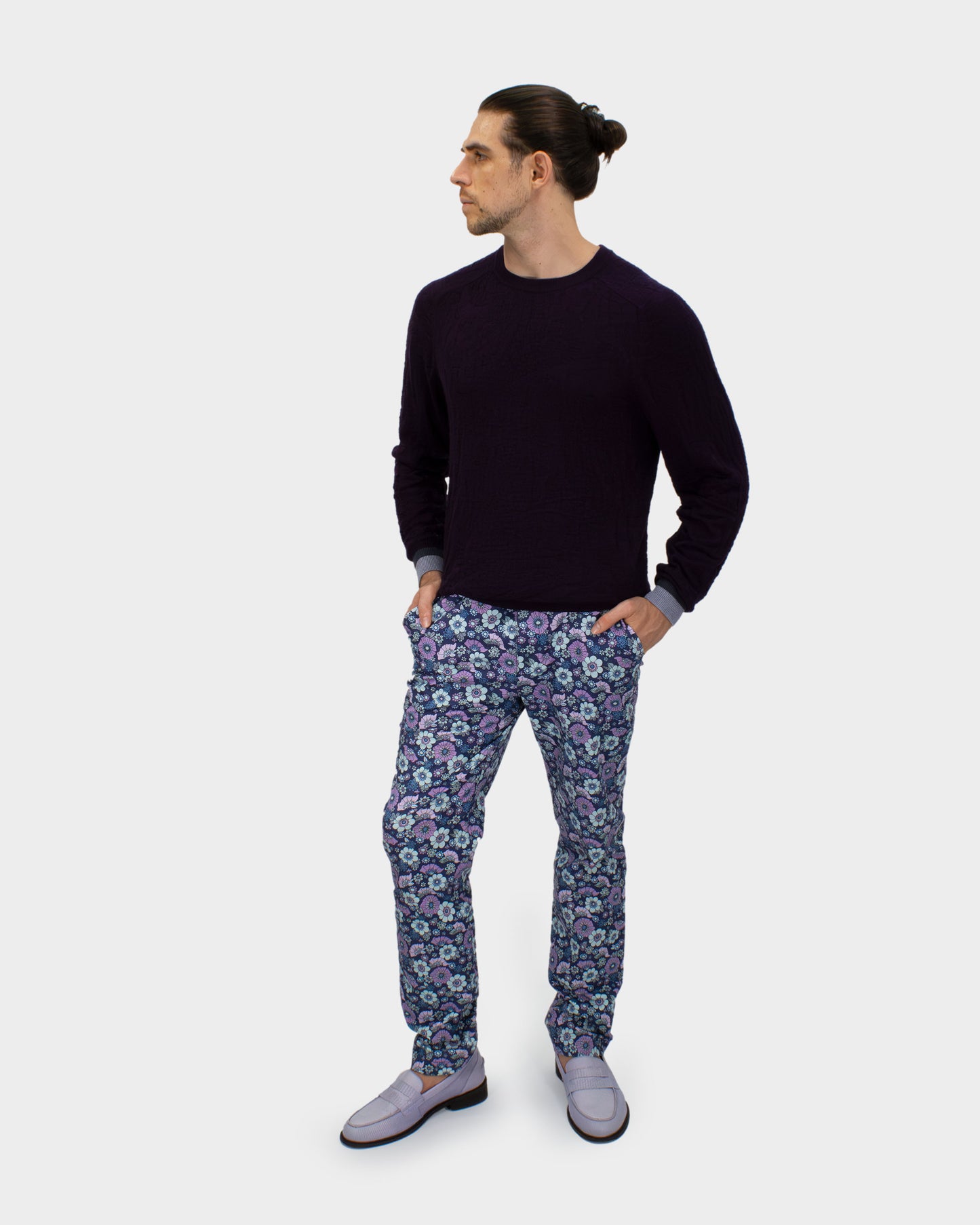 CHARLES JOYFUL FLORAL PANTS - SKIPPER