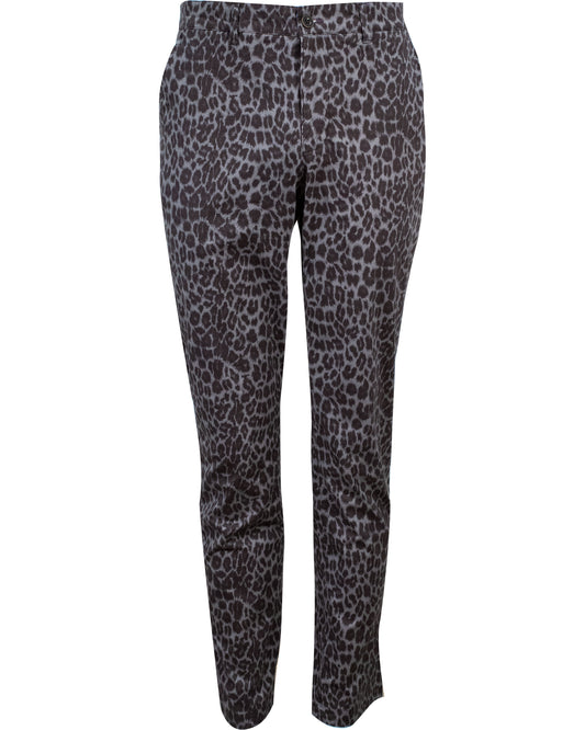 CHARLES LEOPARD PANTS - BLACK