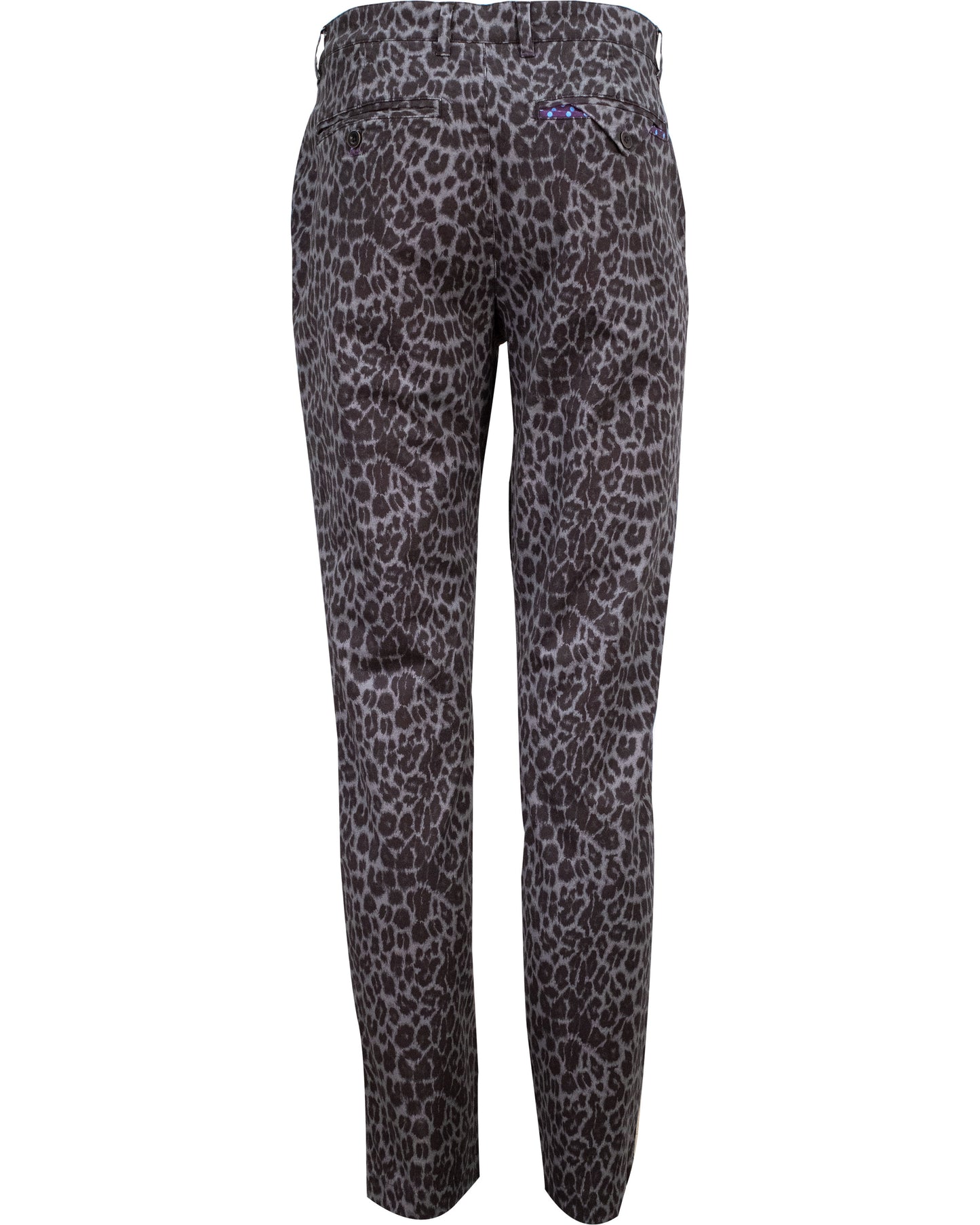 CHARLES LEOPARD PANTS - BLACK