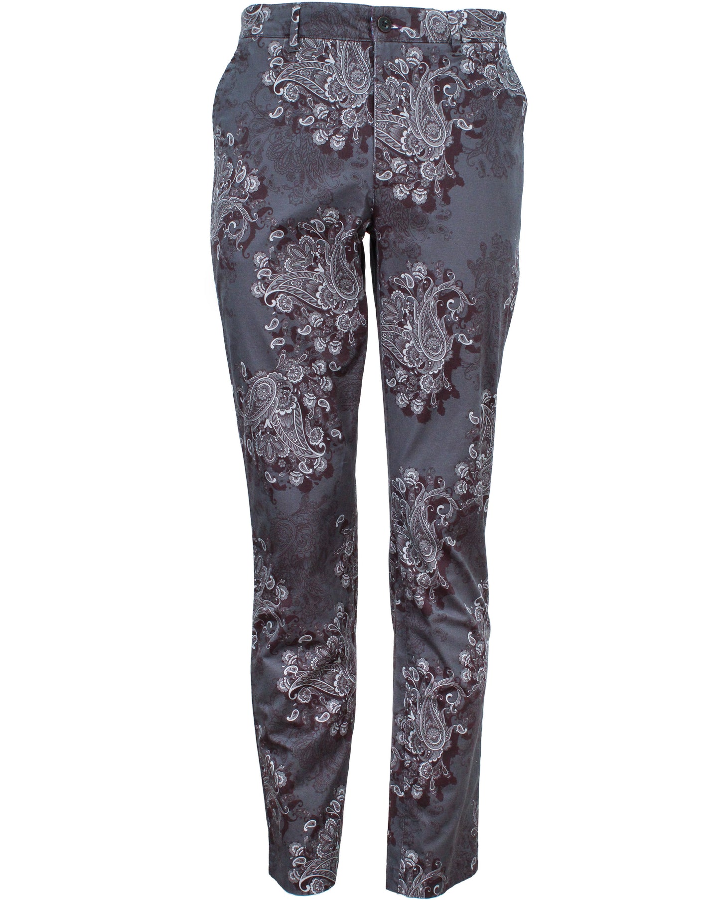 CHARLES RANDOM PAISLEY PANTS - SMOKE