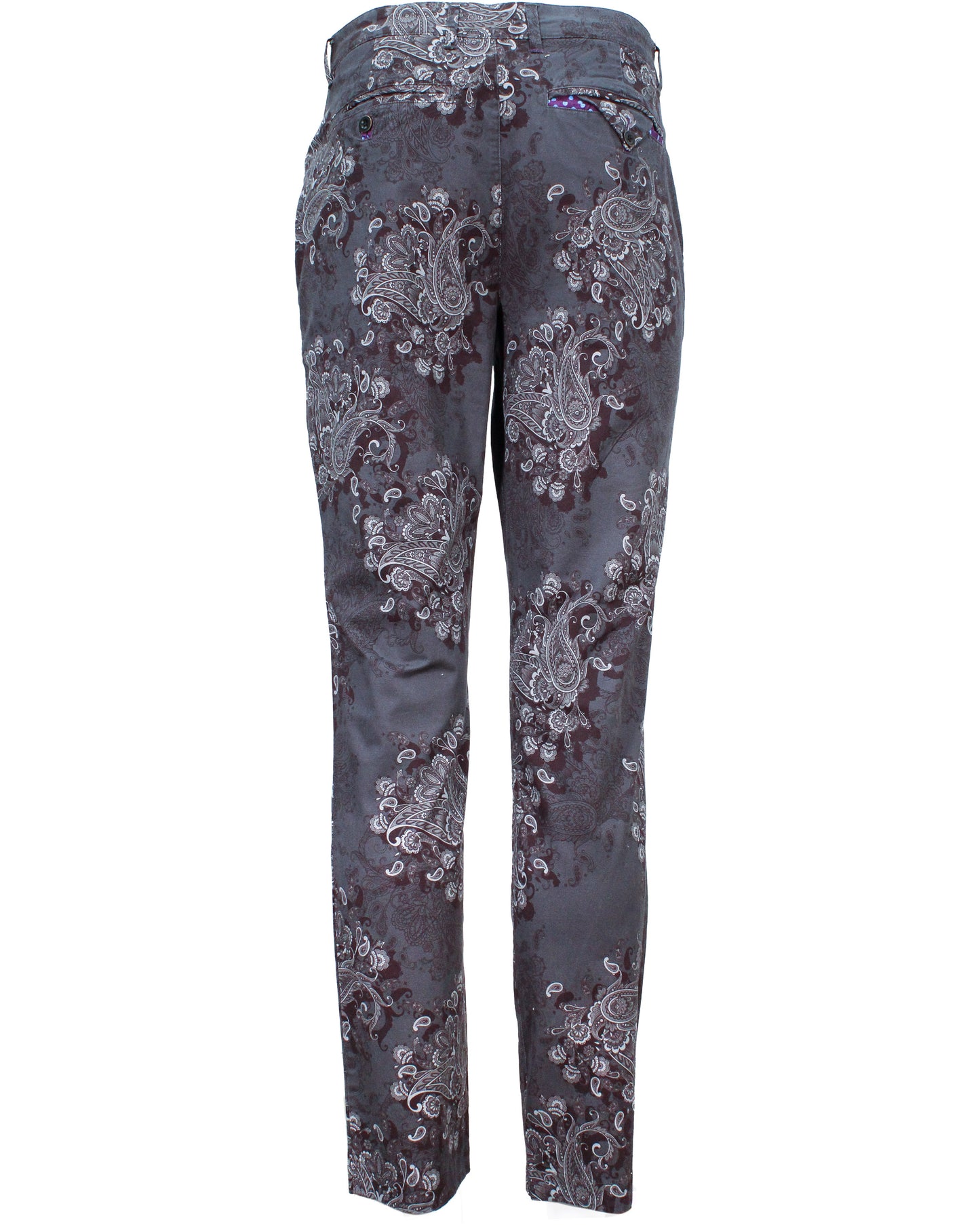 CHARLES RANDOM PAISLEY PANTS - SMOKE