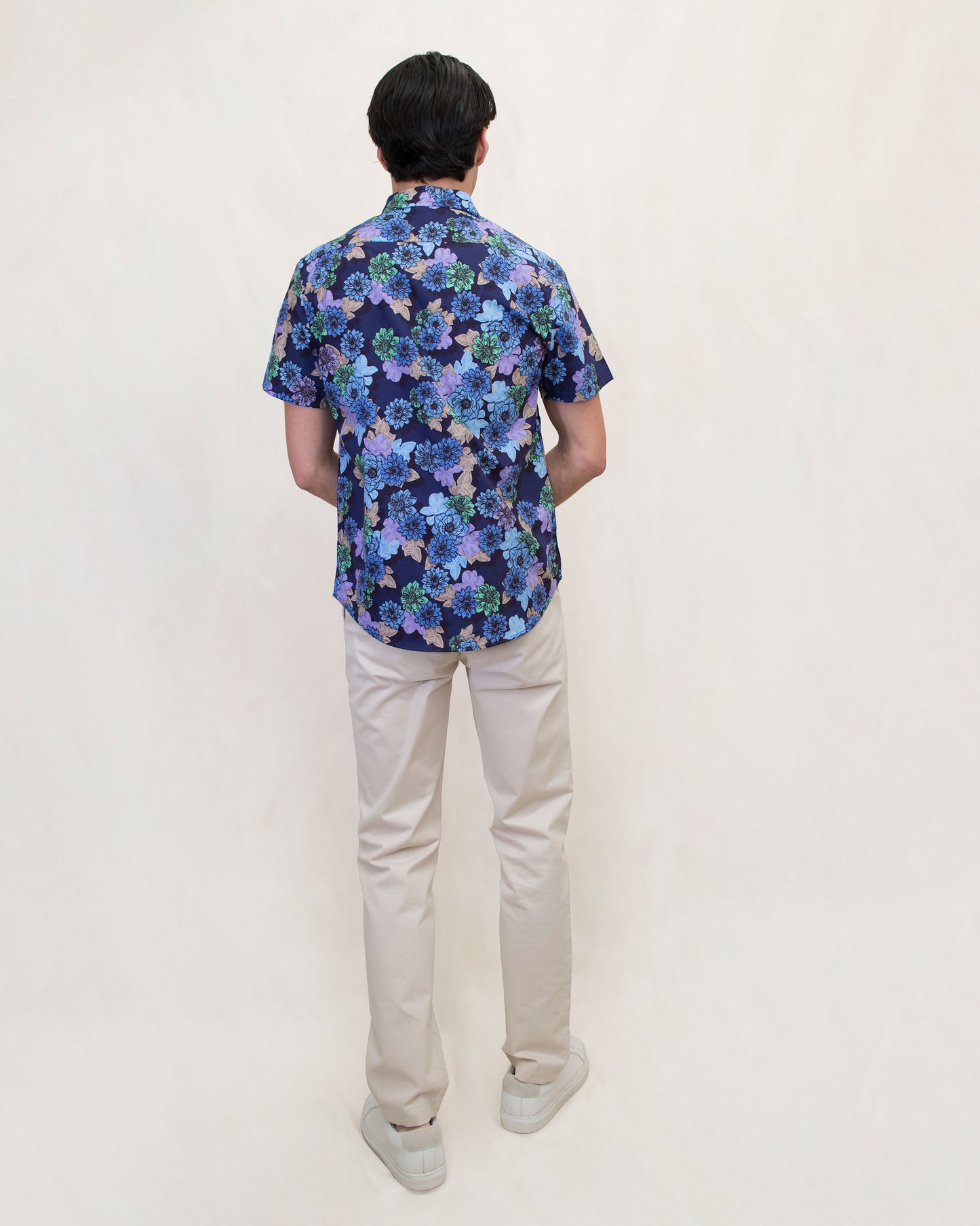 TIM SNAP FLORAL SHIRT - NAVY