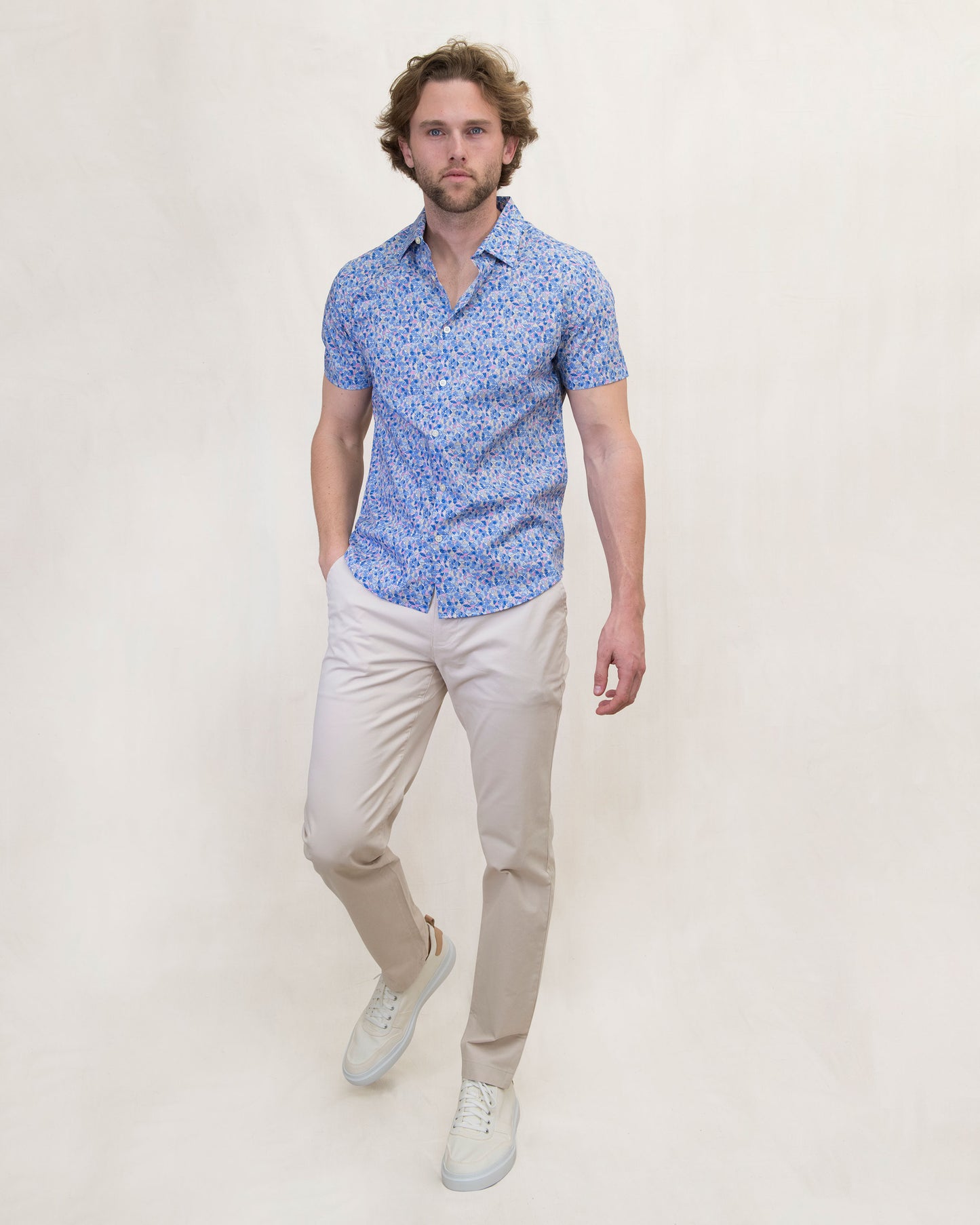 SCOTT MOSAIC  SHIRT - BLUE