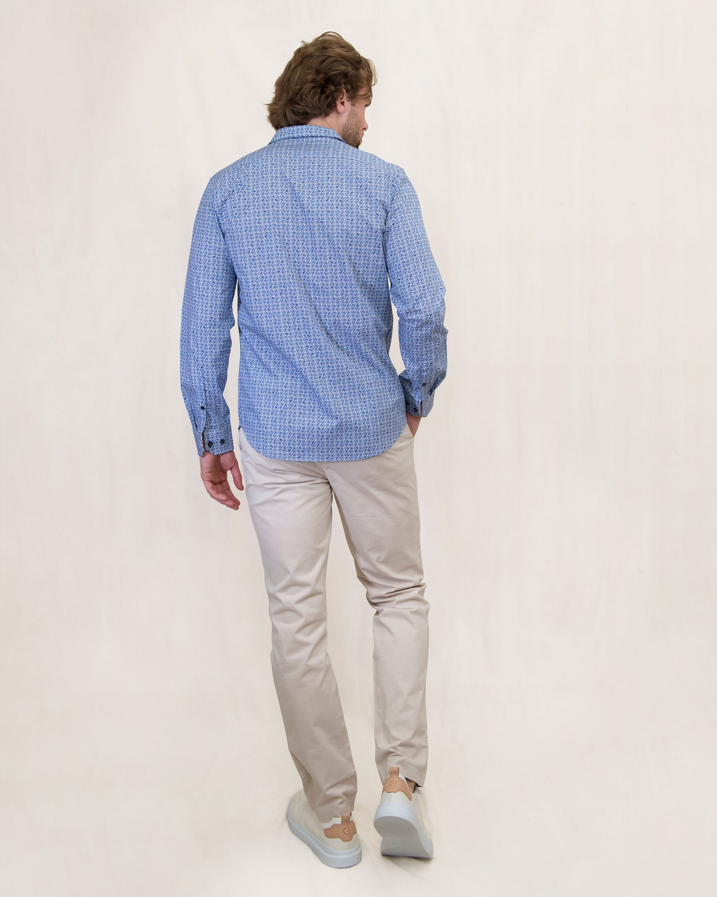 MORRIS RECTANGLES SHIRT - BLUE