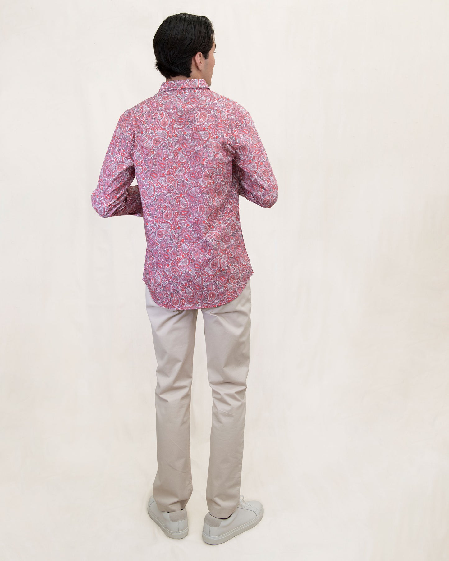 MORRIS POW PAISLEY SHIRT - MELON