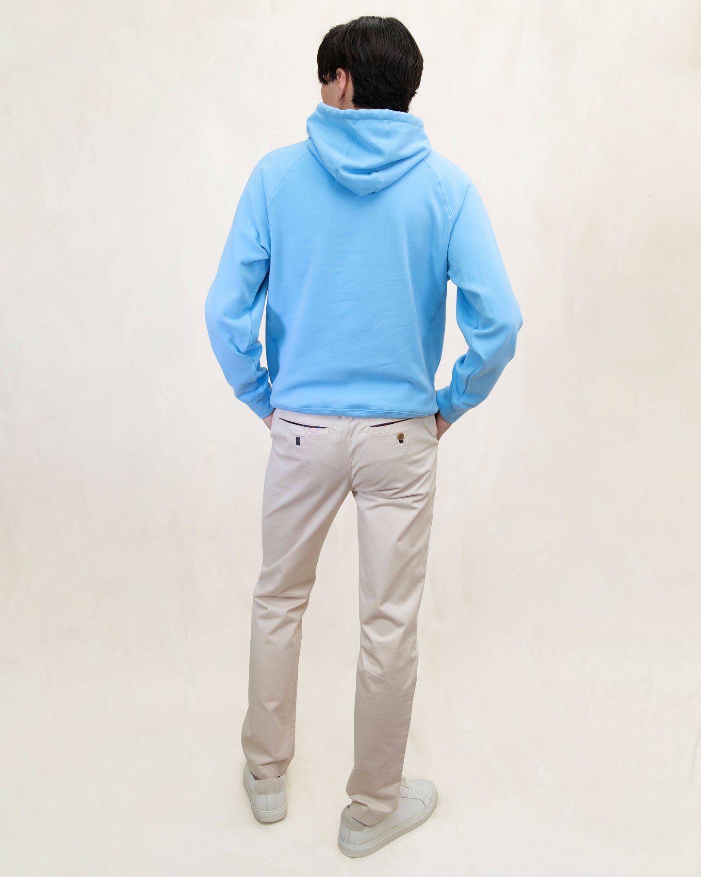 HANK EMBOSSED FLORAL HOODIE - BLUE