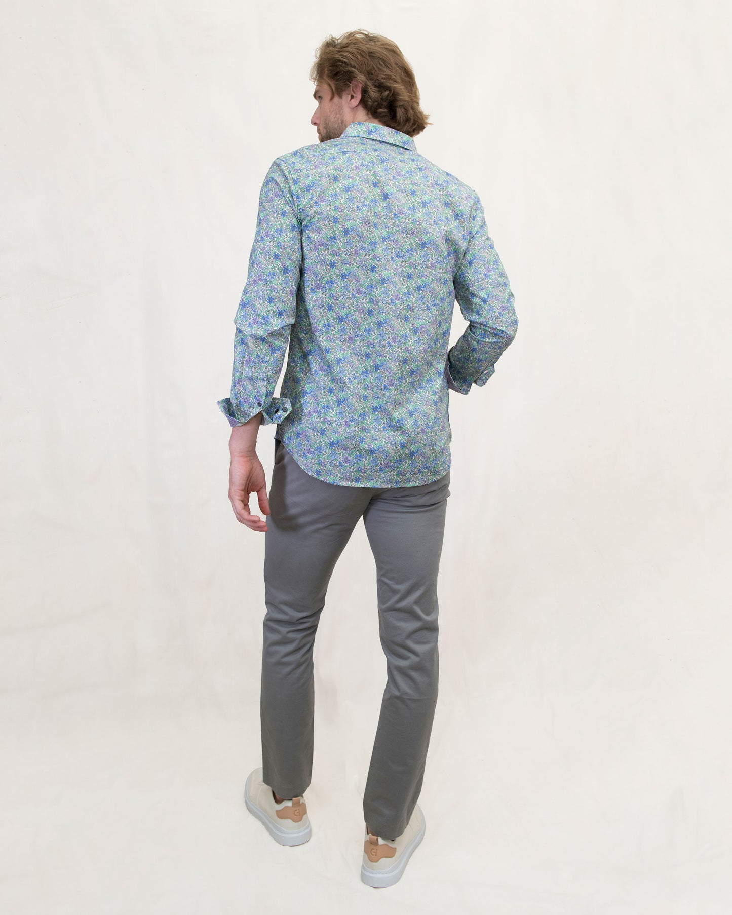 MORRIS FLOWER FIELD SHIRT - SHADOW CLOVER