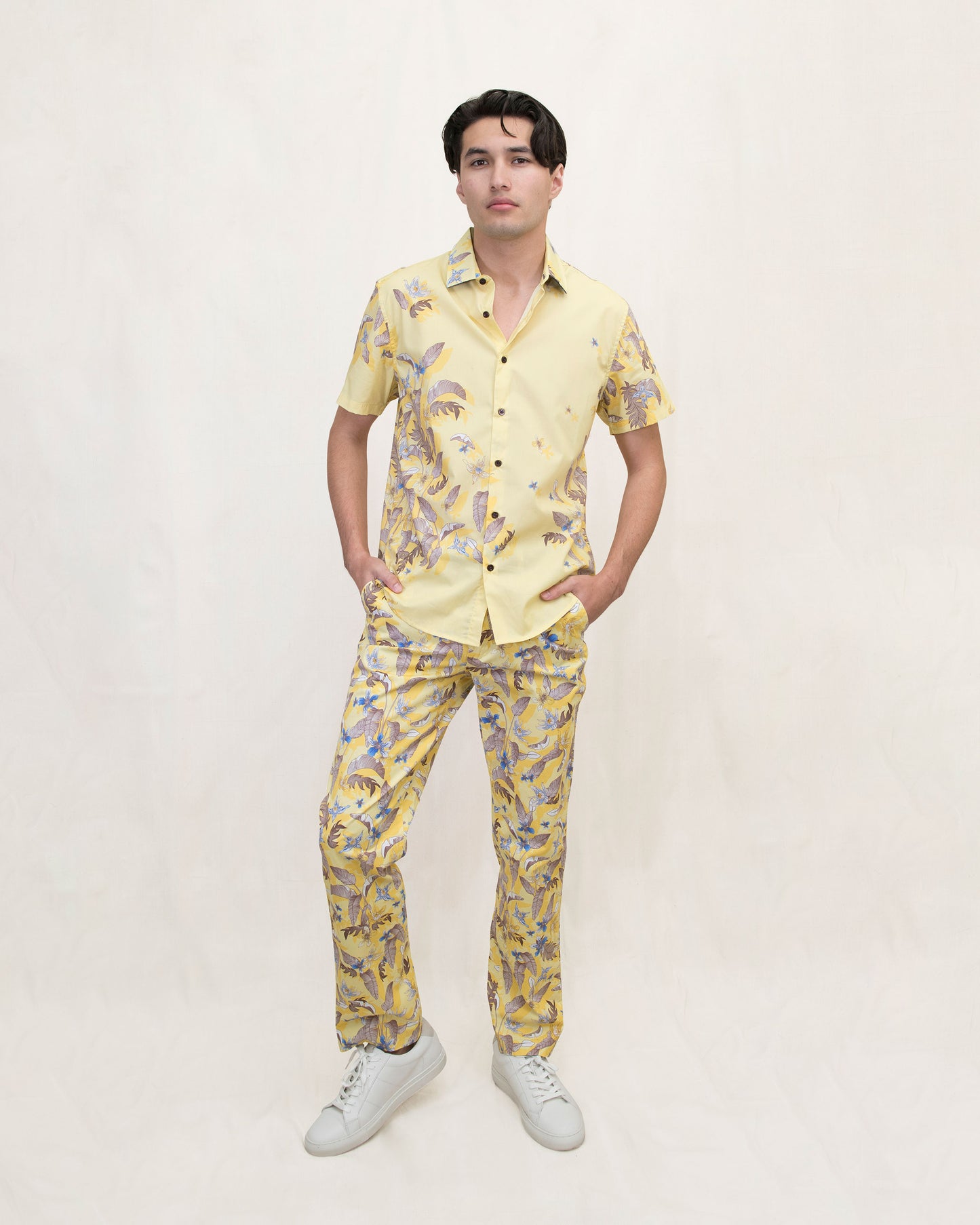 CHARLES FALLING FLOWERS PANT - SUNSHINE