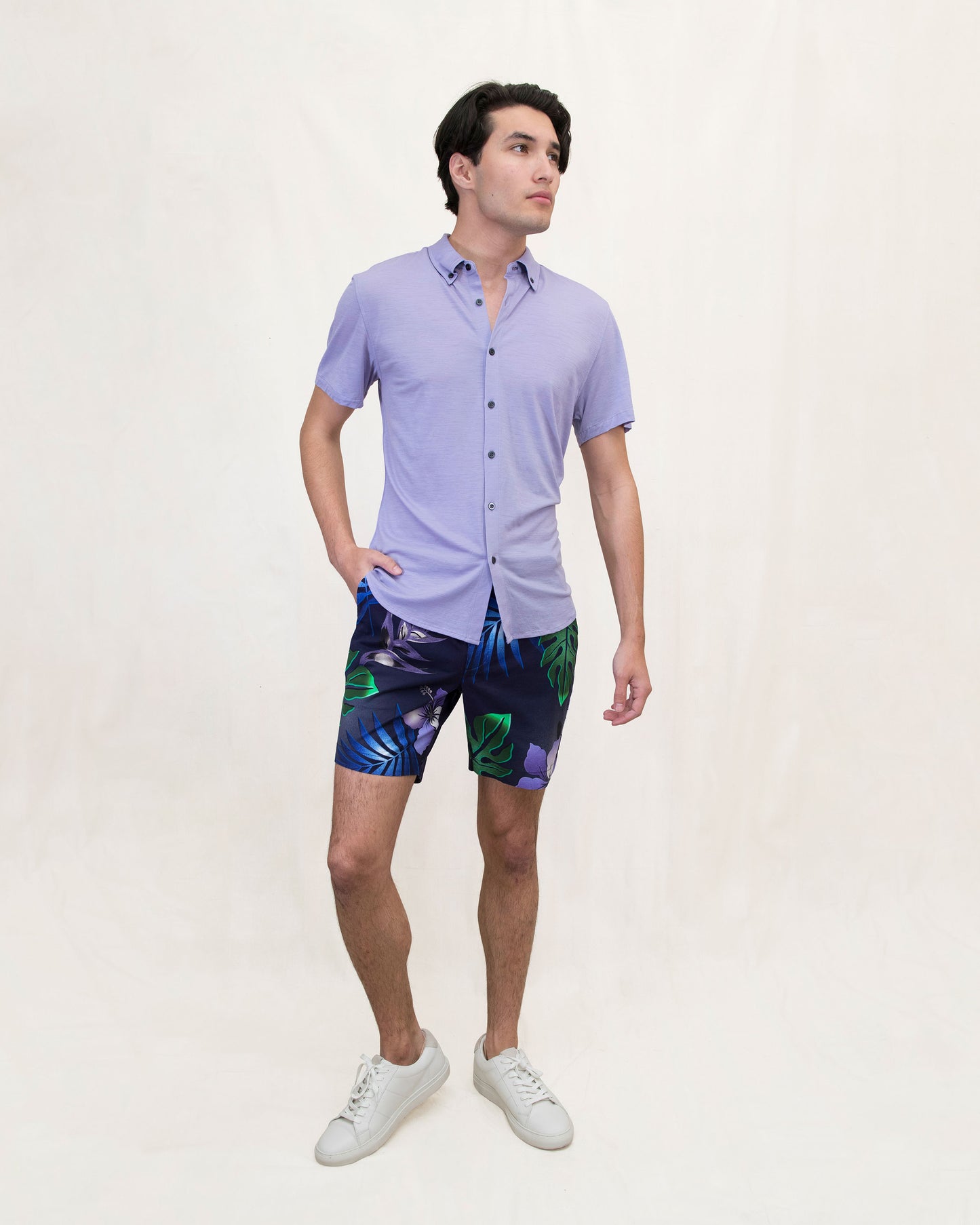 EDWARD TROPICAL EXPLOSION SHORT - NAVY