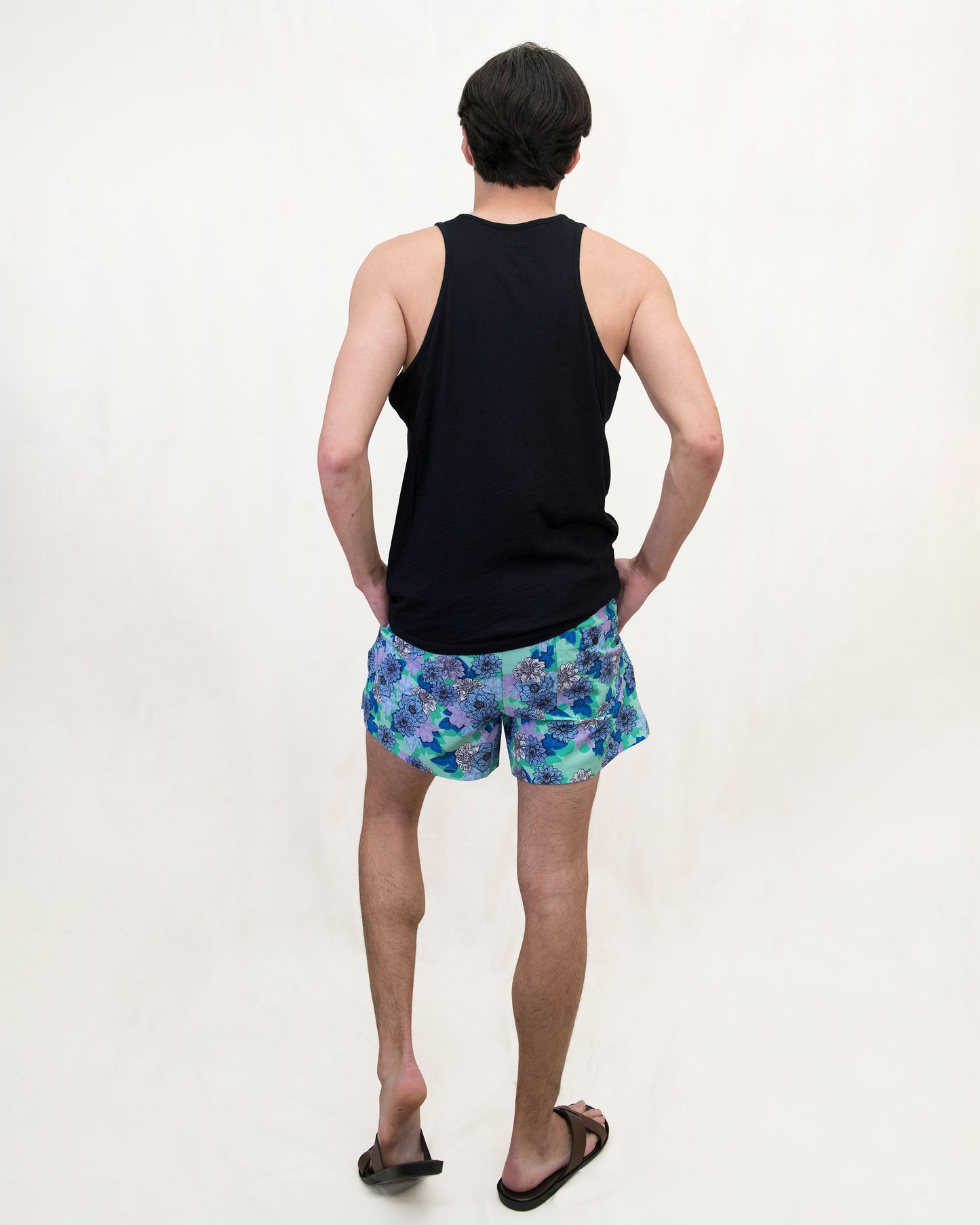 QUACK SNAP FLORAL SWIM SHORT - CLOVER