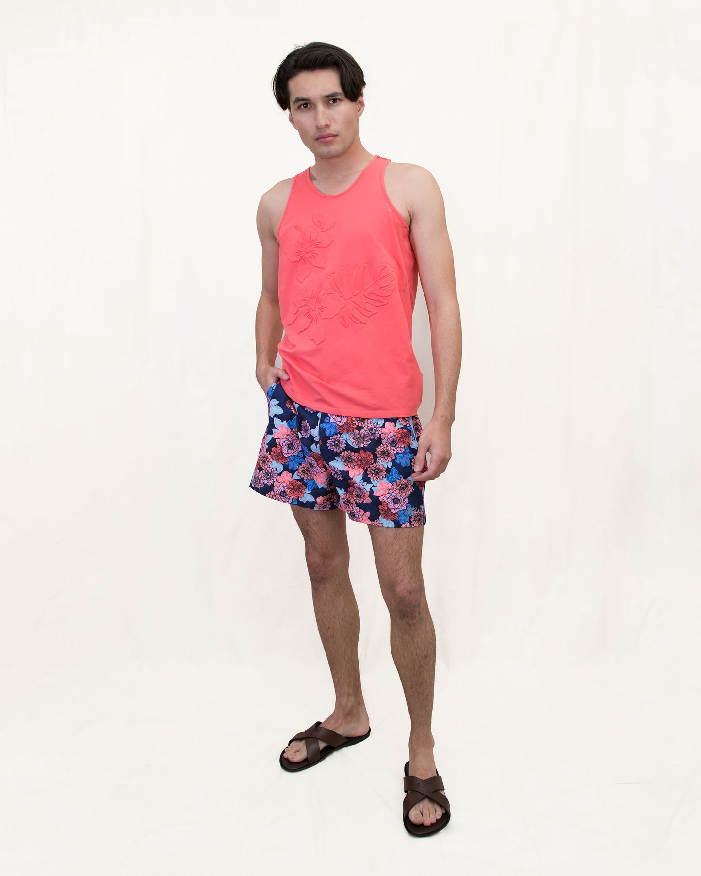 QUACK SNAP FLORAL SWIM SHORT - NEAPOLITAN