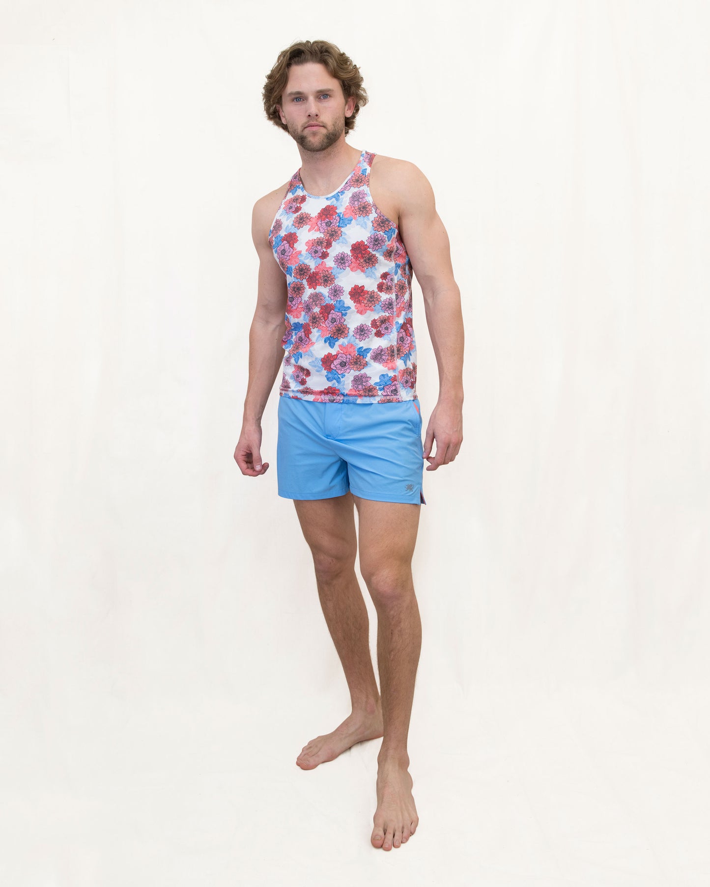 TEDFORD SNAP FLORAL TANK - MELON