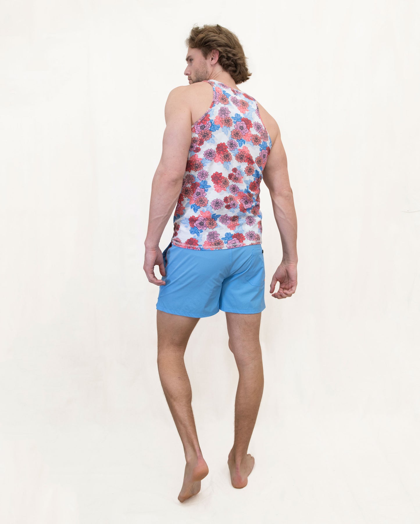 TEDFORD SNAP FLORAL TANK - MELON