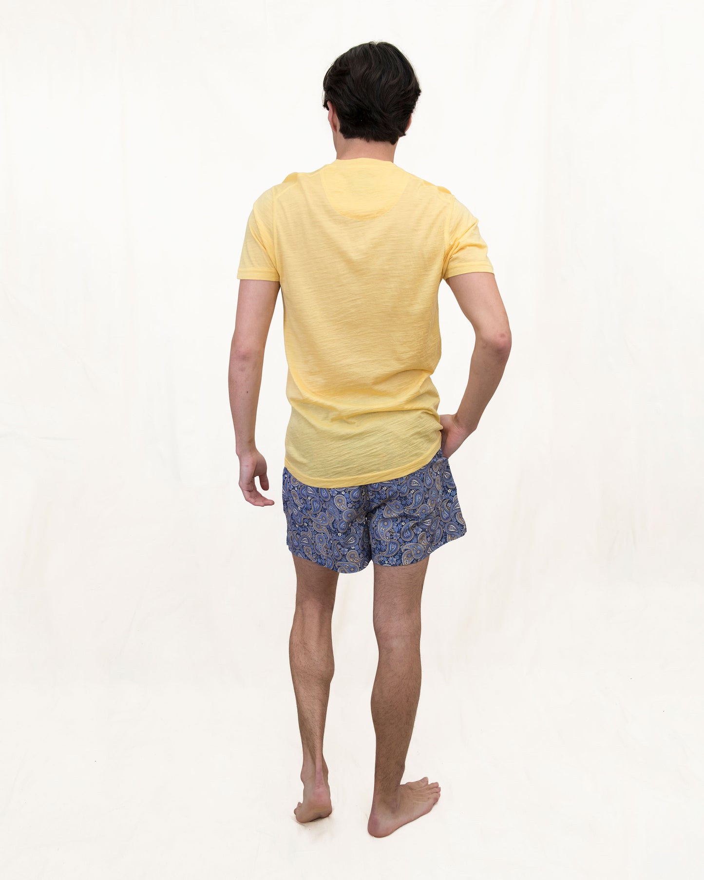 VICTOR MERINO V-NECK TEE - SUNSHINE