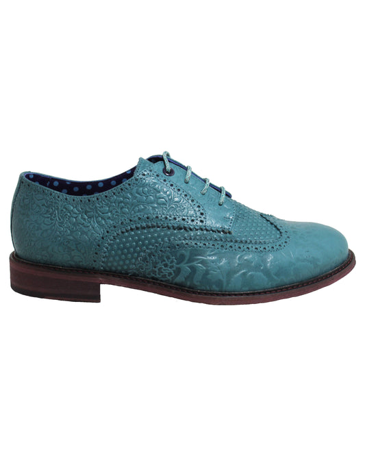 FOLLIE Brogue Teal Shoe