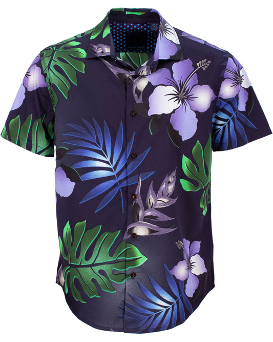 GEORGE TROPICAL EXPLOSION SHIRT - NAVY