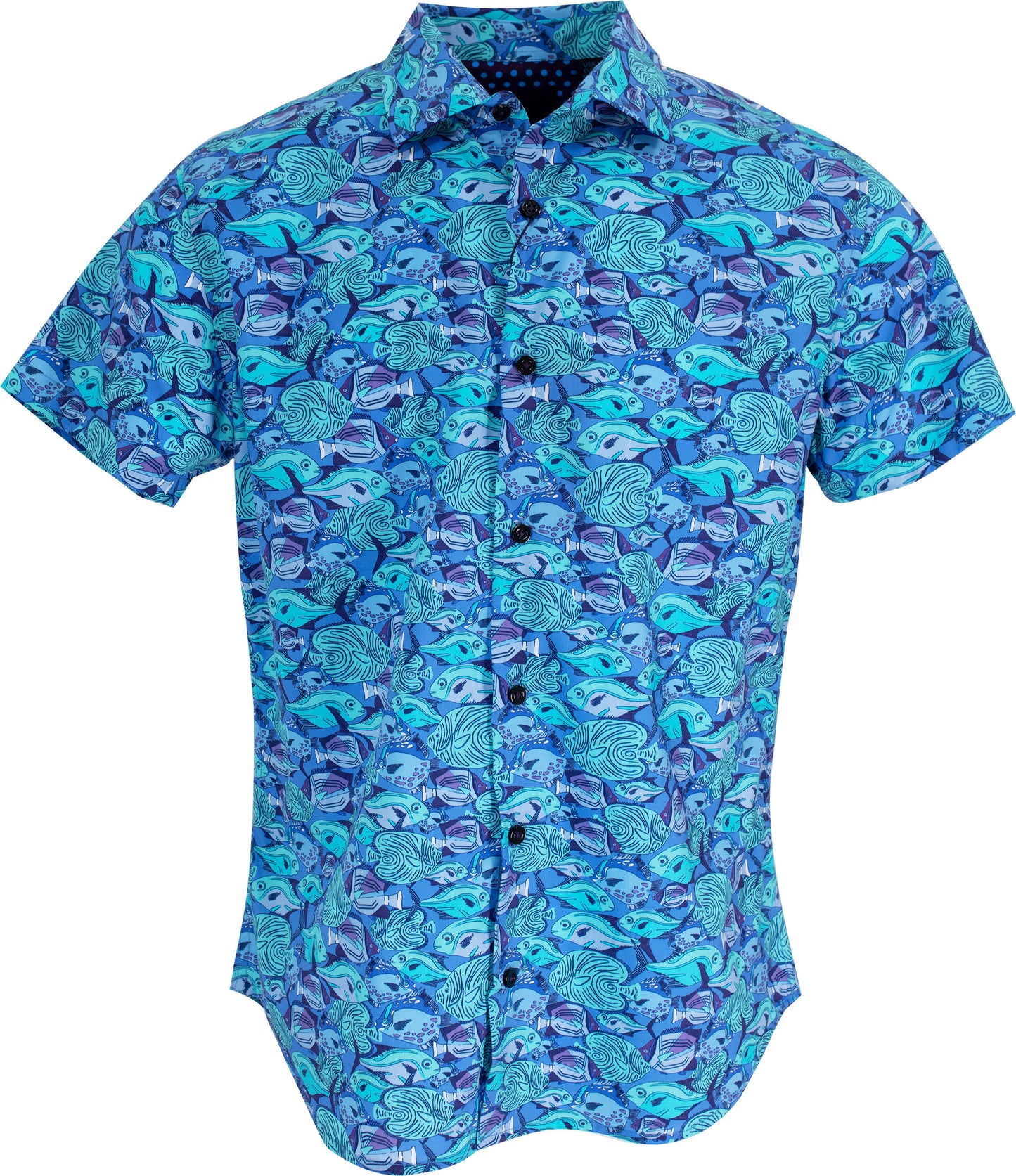 GEORGE FISH SKOOL SHIRT IN LAGOON