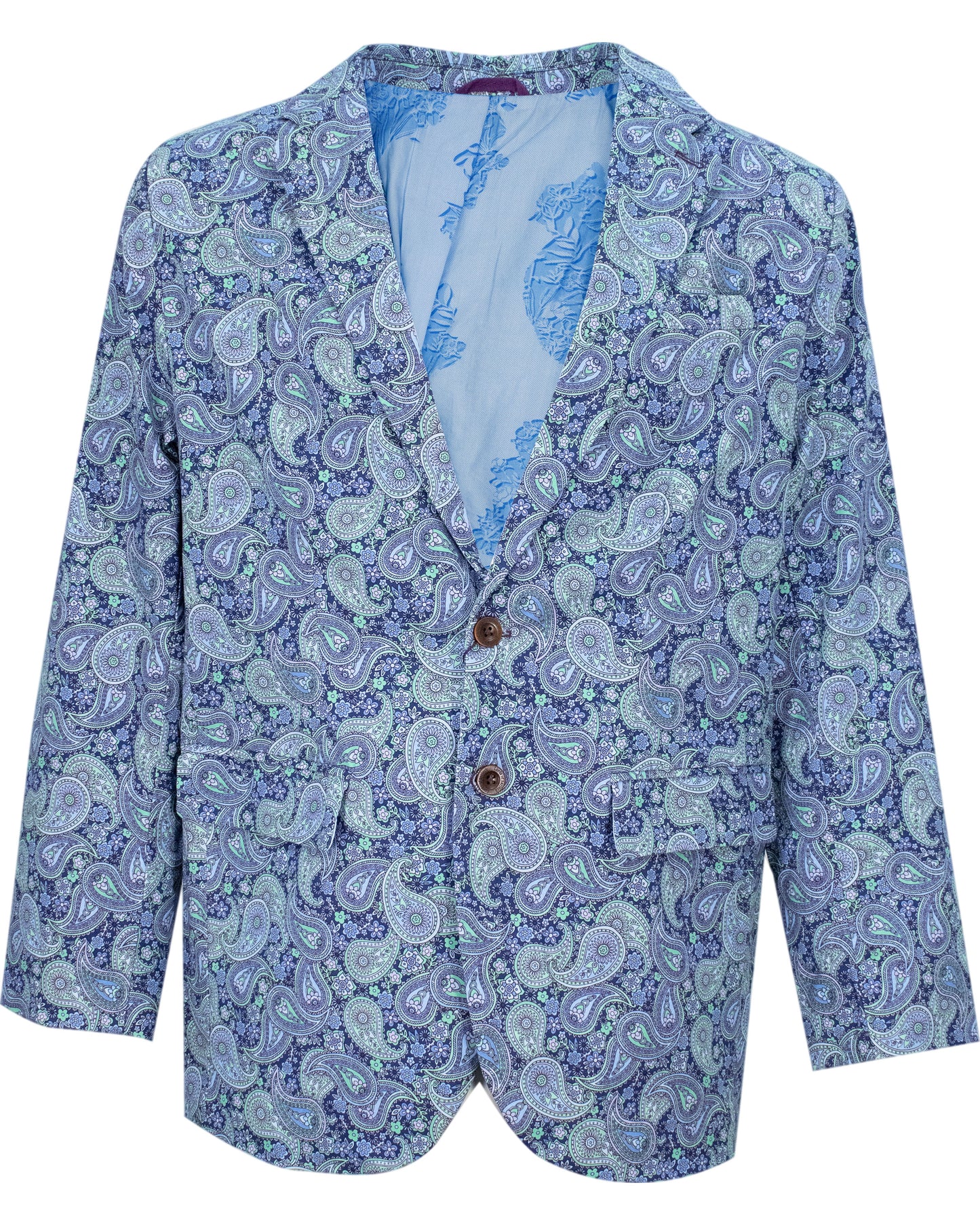 HADRIAN POW PAISLEY BLAZER - GRASS