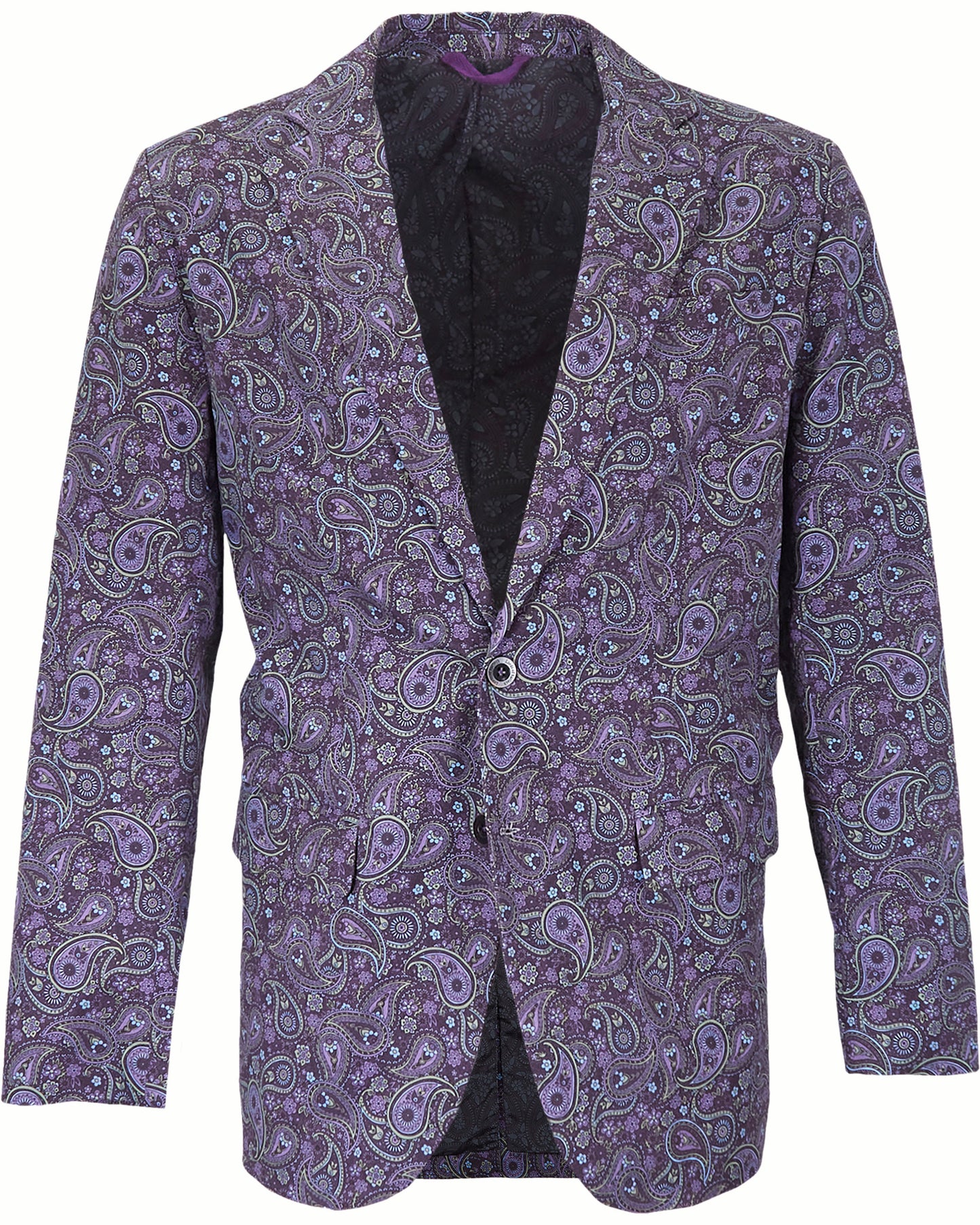 HADRIAN TRIBUNE PAISLEY BLAZER - PLUM