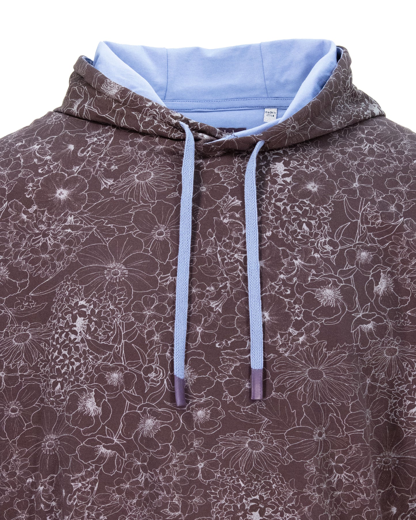 HORATIO OUTLINE FLORAL HOODIE - BLACK