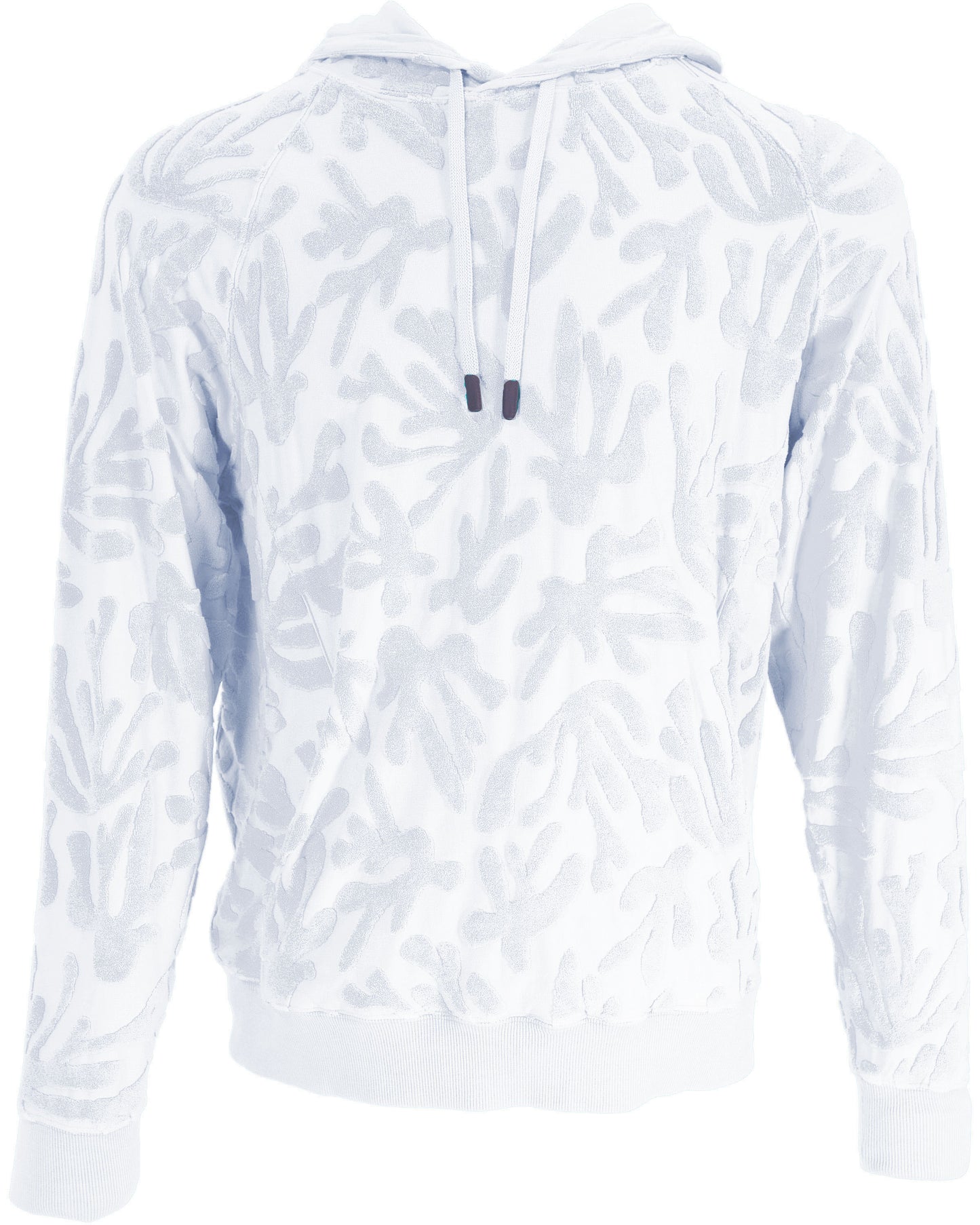 HOWARD CORAL TOWEL HOODIE IN WHITE