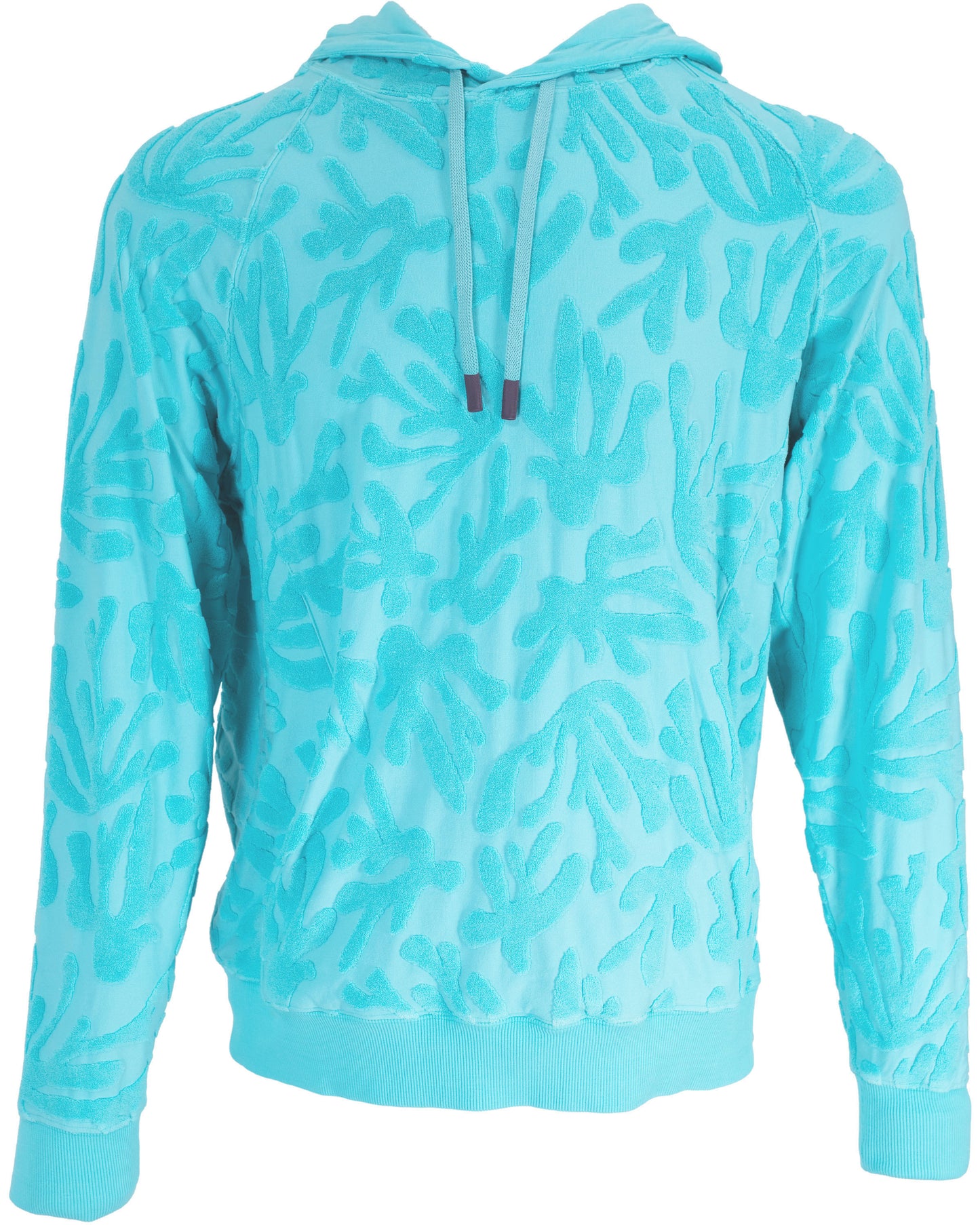 HOWARD CORAL TOWEL HOODIE IN LAGOON