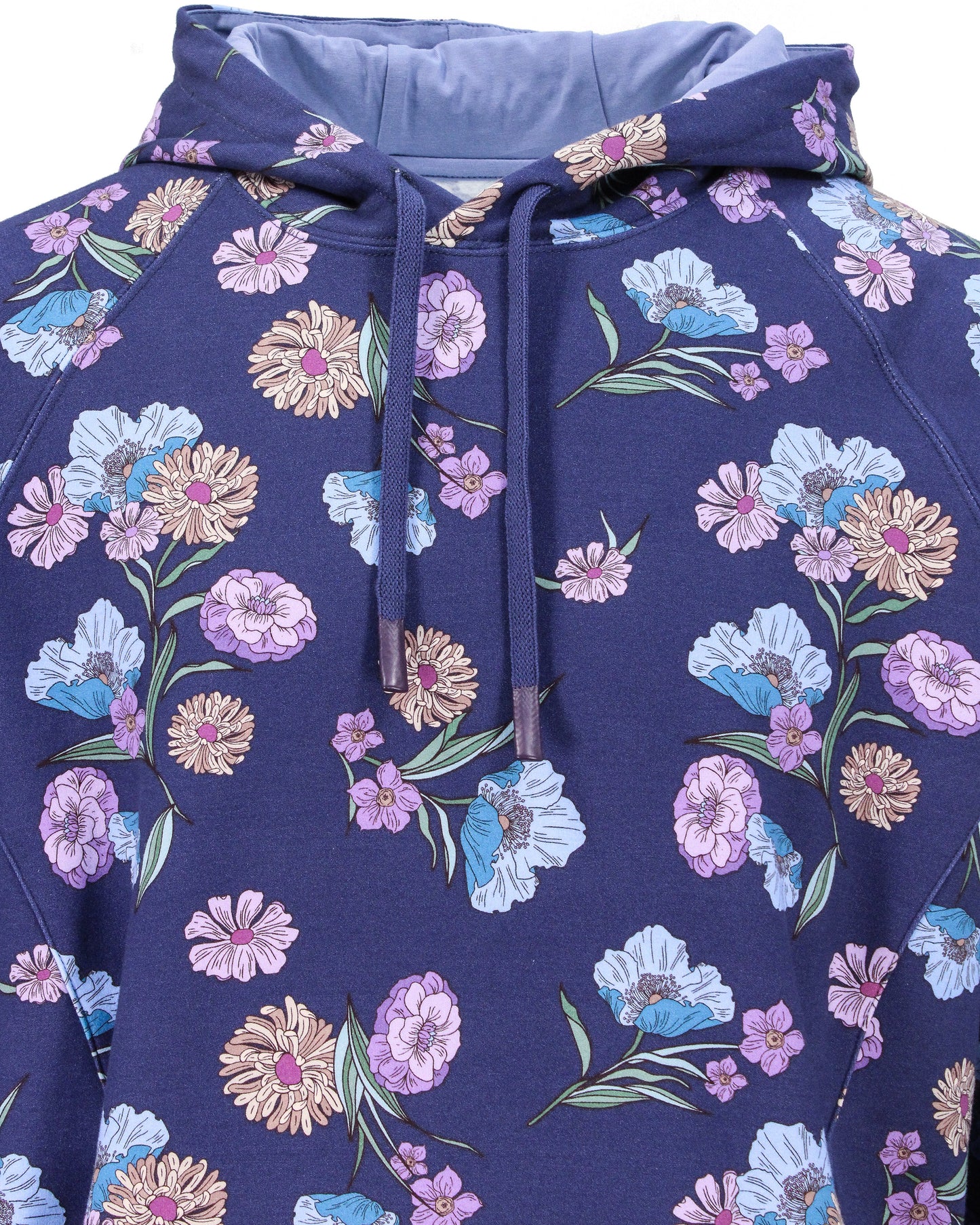 HANK SPACED FLORAL HOODIE - NAVY