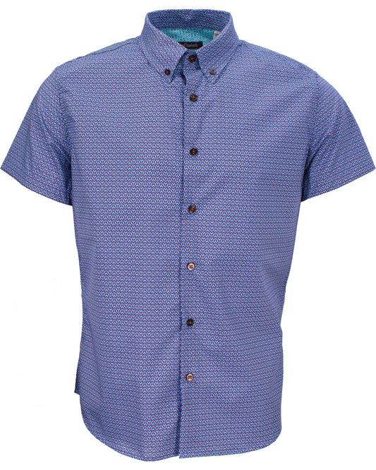 TIM TURTLE GEO SHIRT IN BLUE