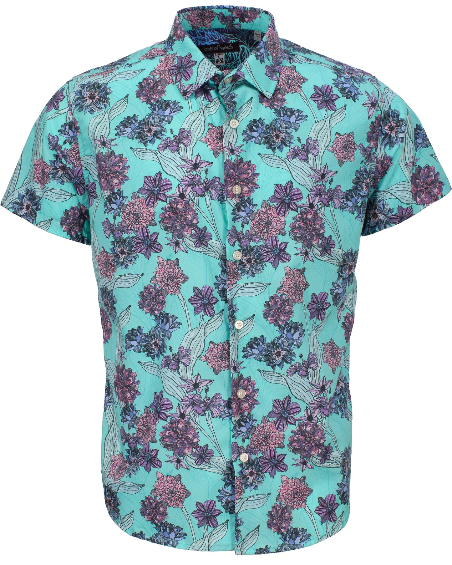 SCOTT OCEAN FLORAL SHIRT IN LAGOON